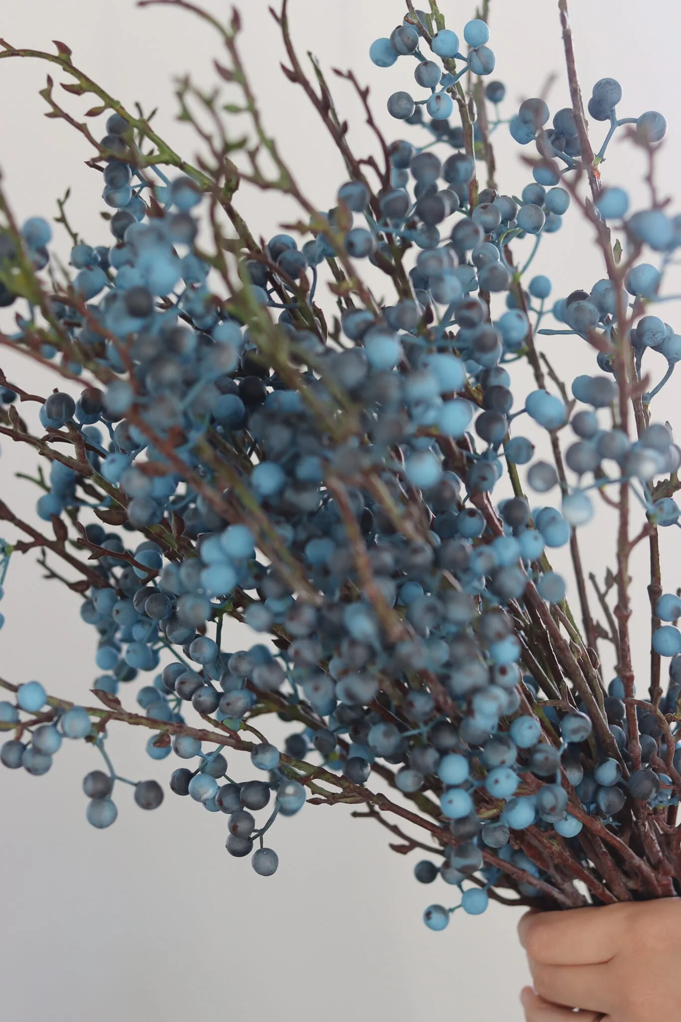 Faux Flowers - Blue Berry Spray - Image 3