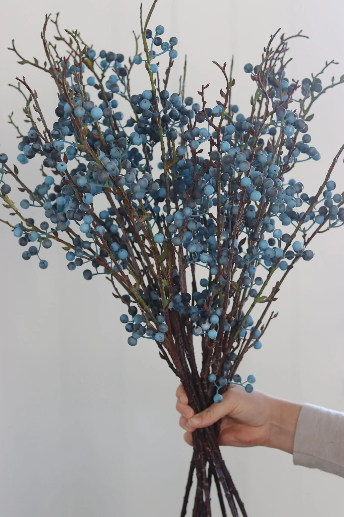 Faux Flowers - Blue Berry Spray - Image 4