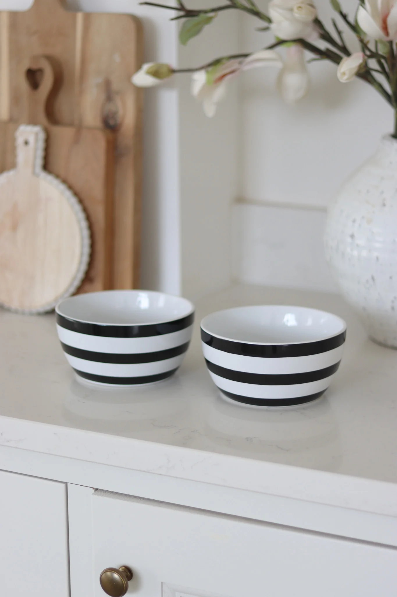 Ceramic Bowl Set β 2 Piece β Black Stripes