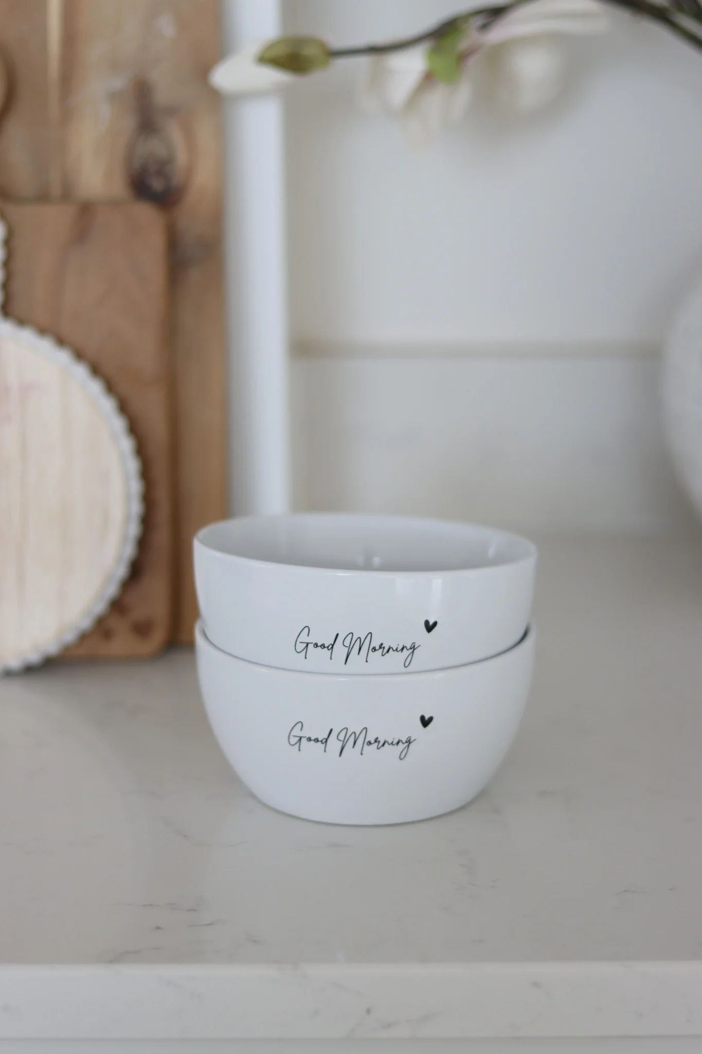 Ceramic Bowl Set – 2 Piece – Good Morning