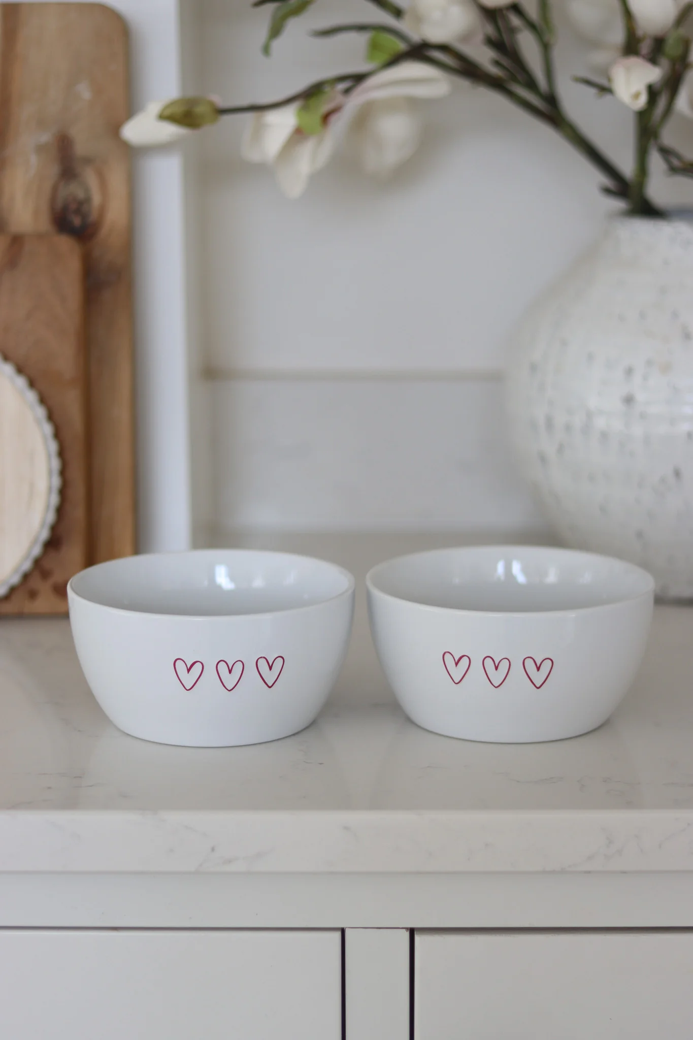 Ceramic Bowl Set – 2 Piece – Pink 3 Hearts - Image 4