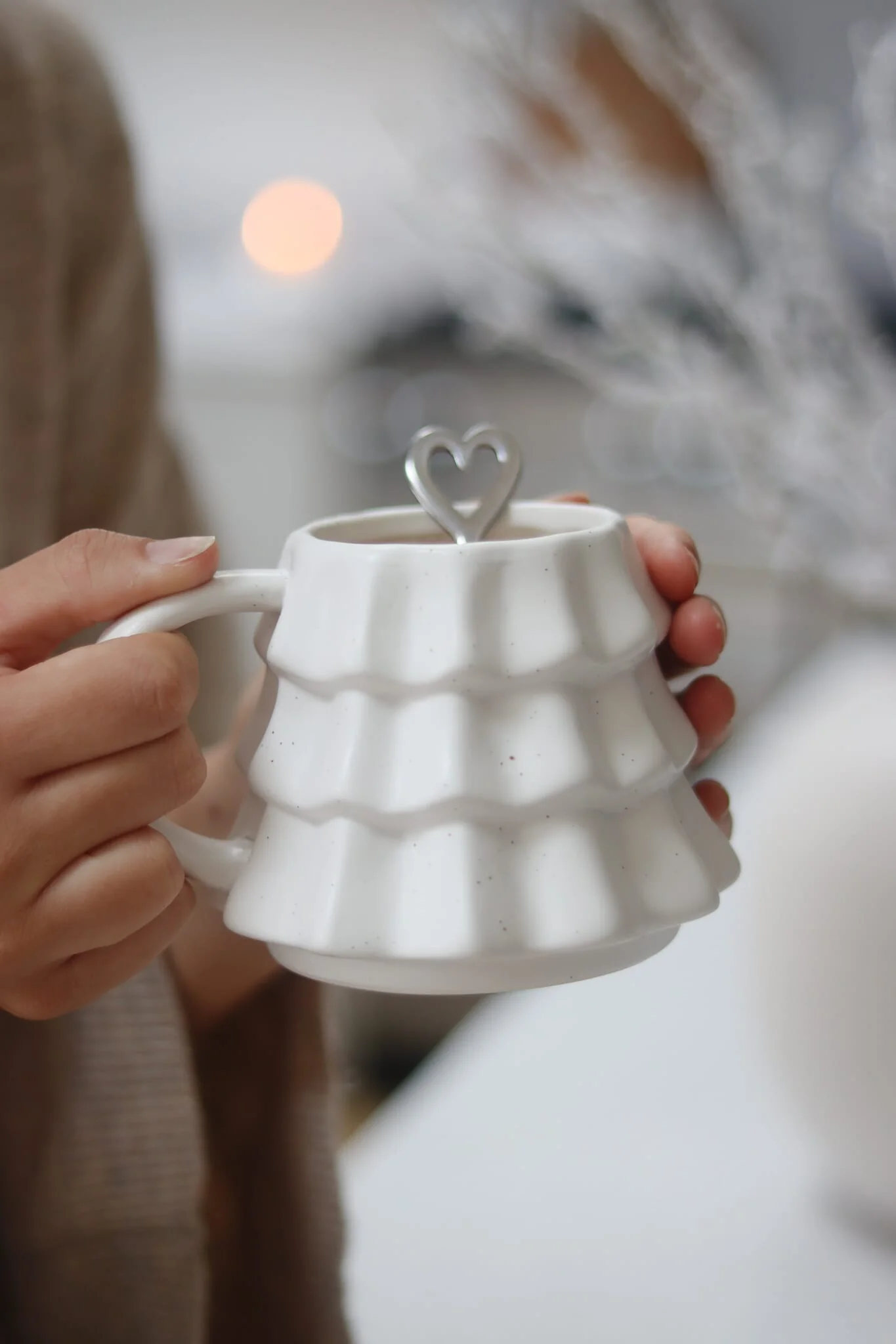 Christmas Mug - Matt White Tree - Image 2