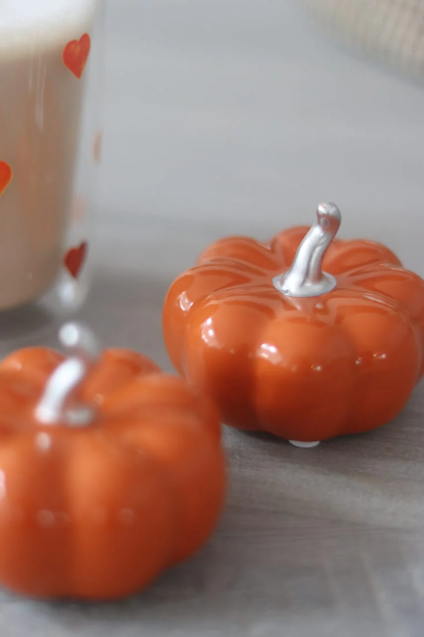 Ceramic Pumpkin Autumnal Orange - Small 2PC - Image 3