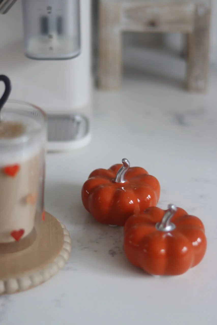 Ceramic Pumpkin Autumnal Orange - Small 2PC - Image 4
