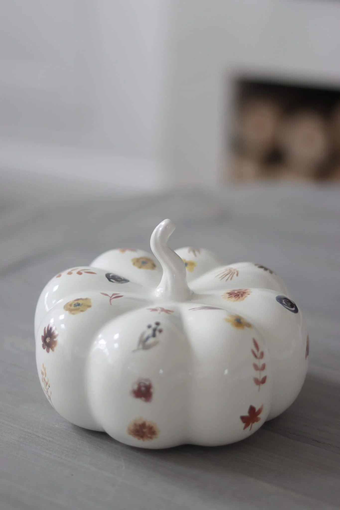 Ceramic Pumpkin Autumnal Pattern - Large