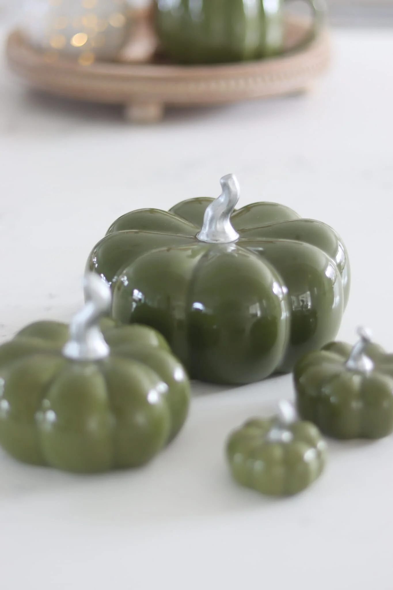 Ceramic Pumpkin Family - Autumnal Green - Image 2