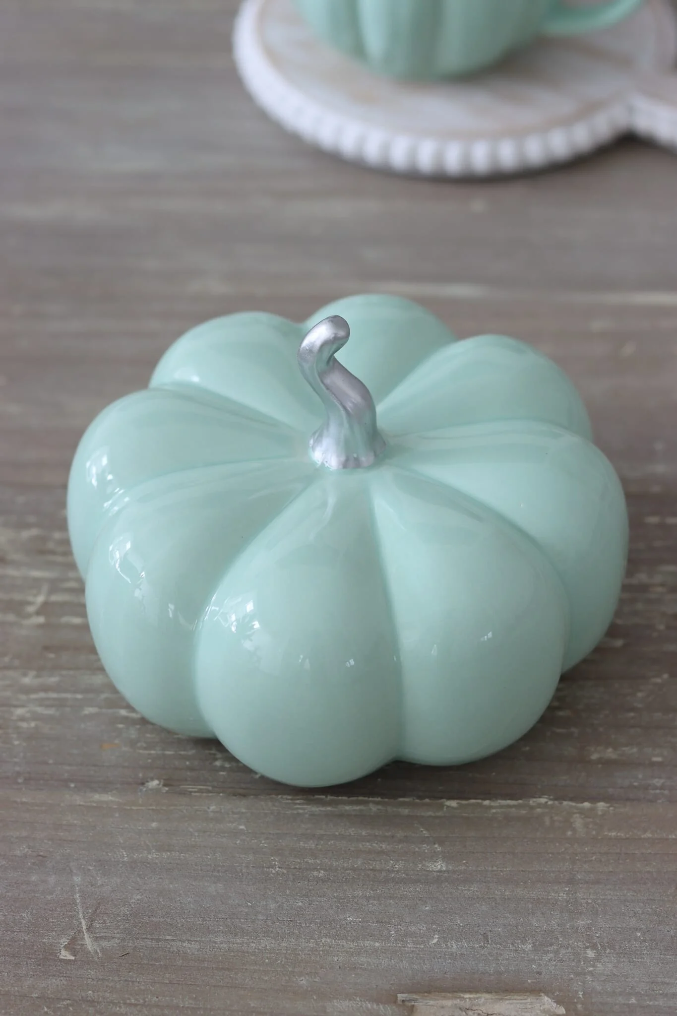 Ceramic Pumpkin Green - Large - Image 3