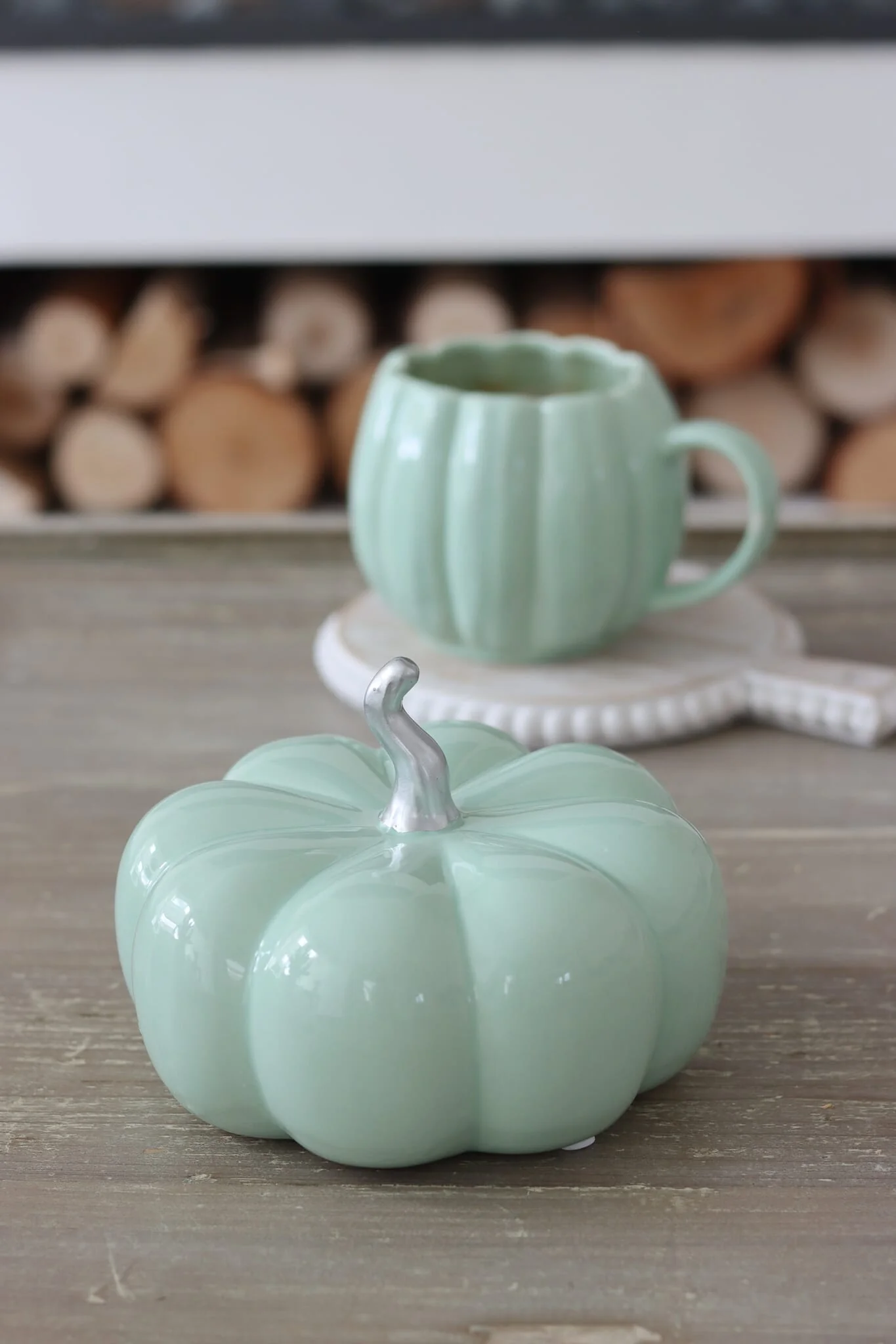 Ceramic Pumpkin Green - Large - Image 4