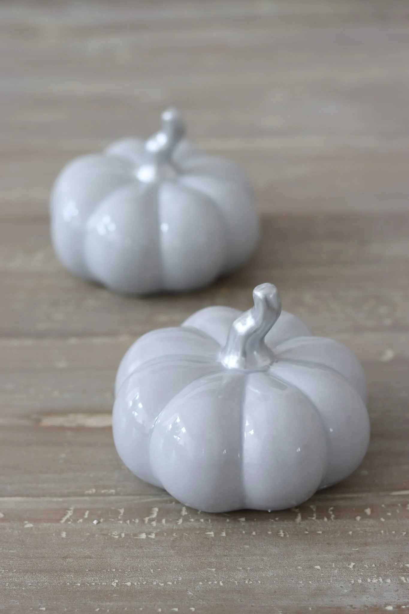 Ceramic Pumpkin Grey - Medium 2PC - Image 3