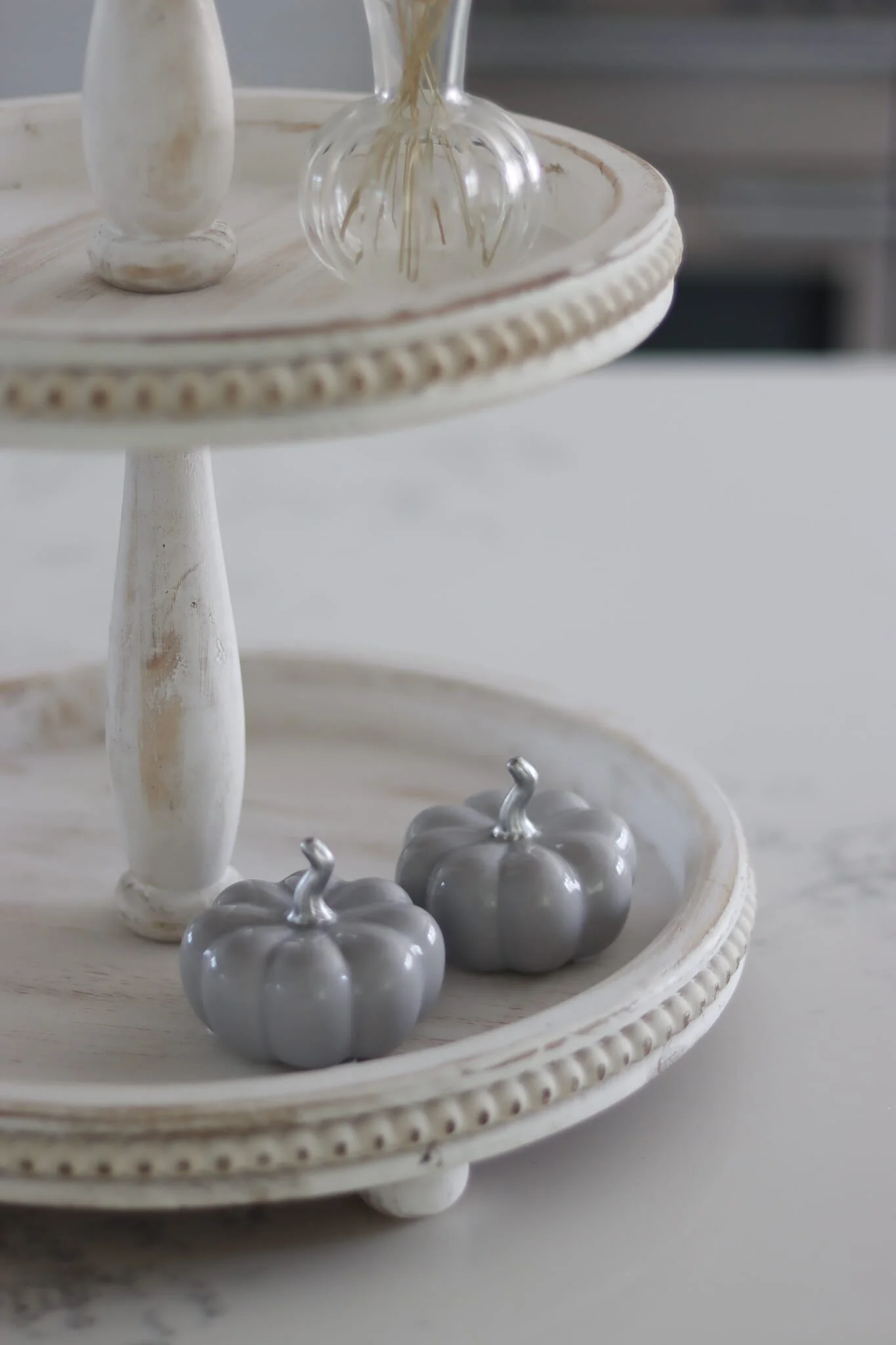 Ceramic Pumpkin Grey - Small 2PC - Image 4