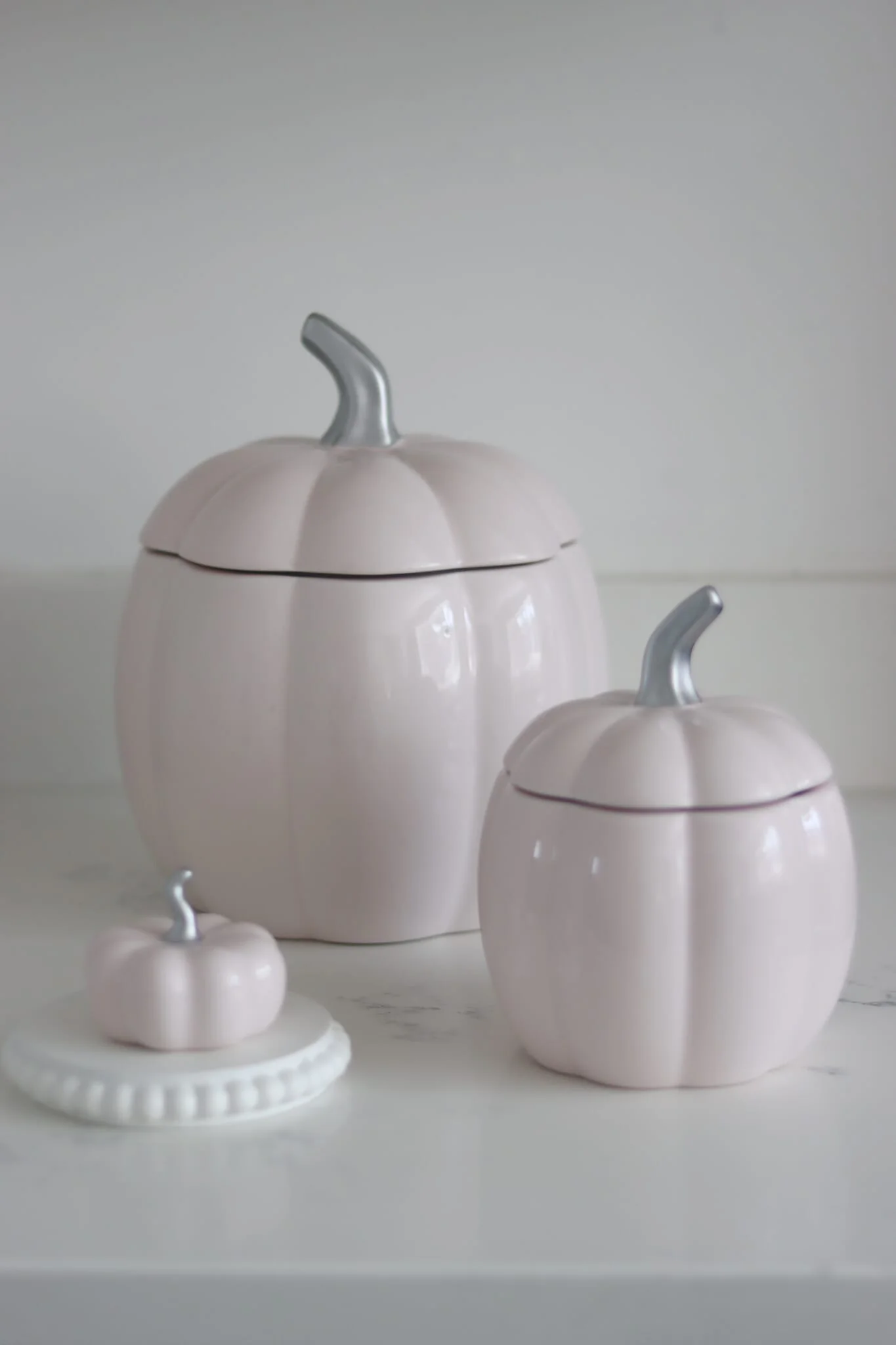 Ceramic Pumpkin Jar - Bundle/Light Pink