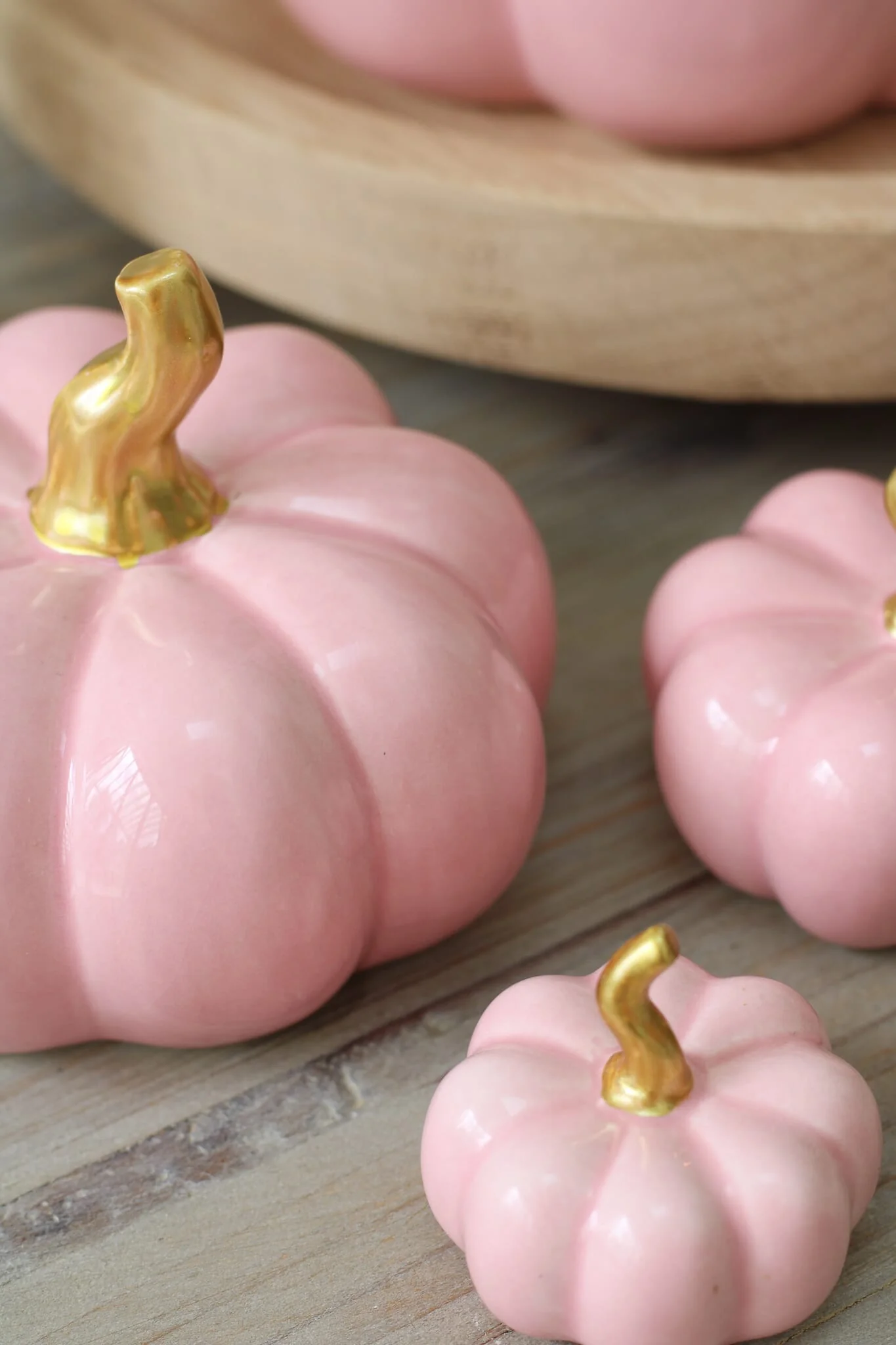 Ceramic Pumpkin Pink - Medium 2 Pc Set - Image 7