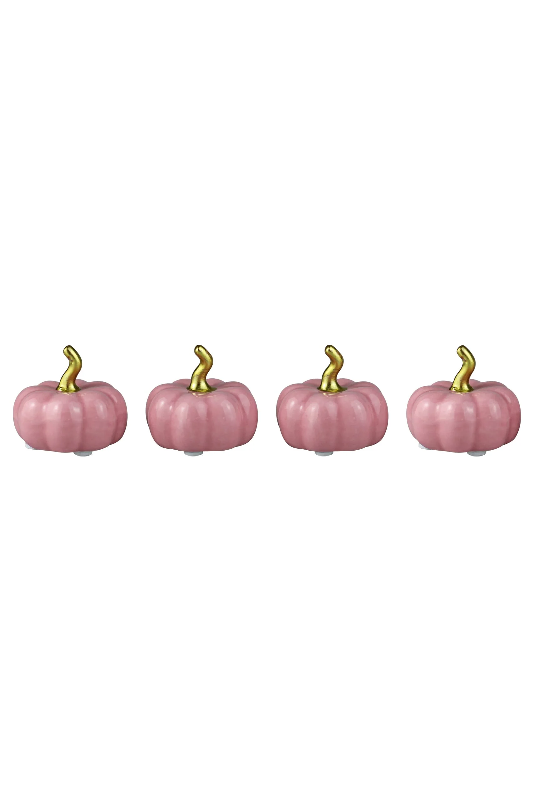 Ceramic Pumpkin Pink - Tiny 4 Pc Set - Image 2
