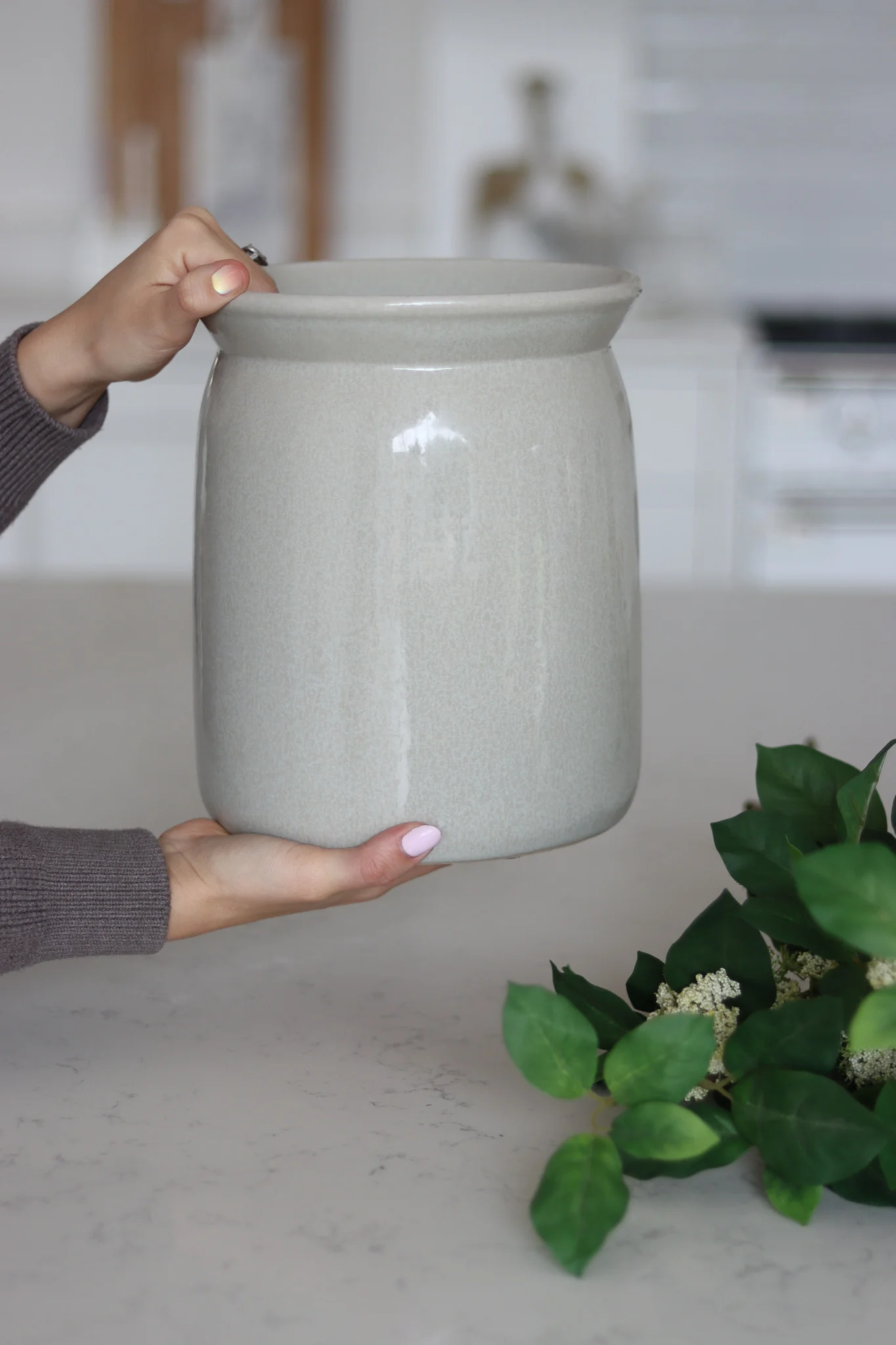 Ceramic Vase – Grey Glazed