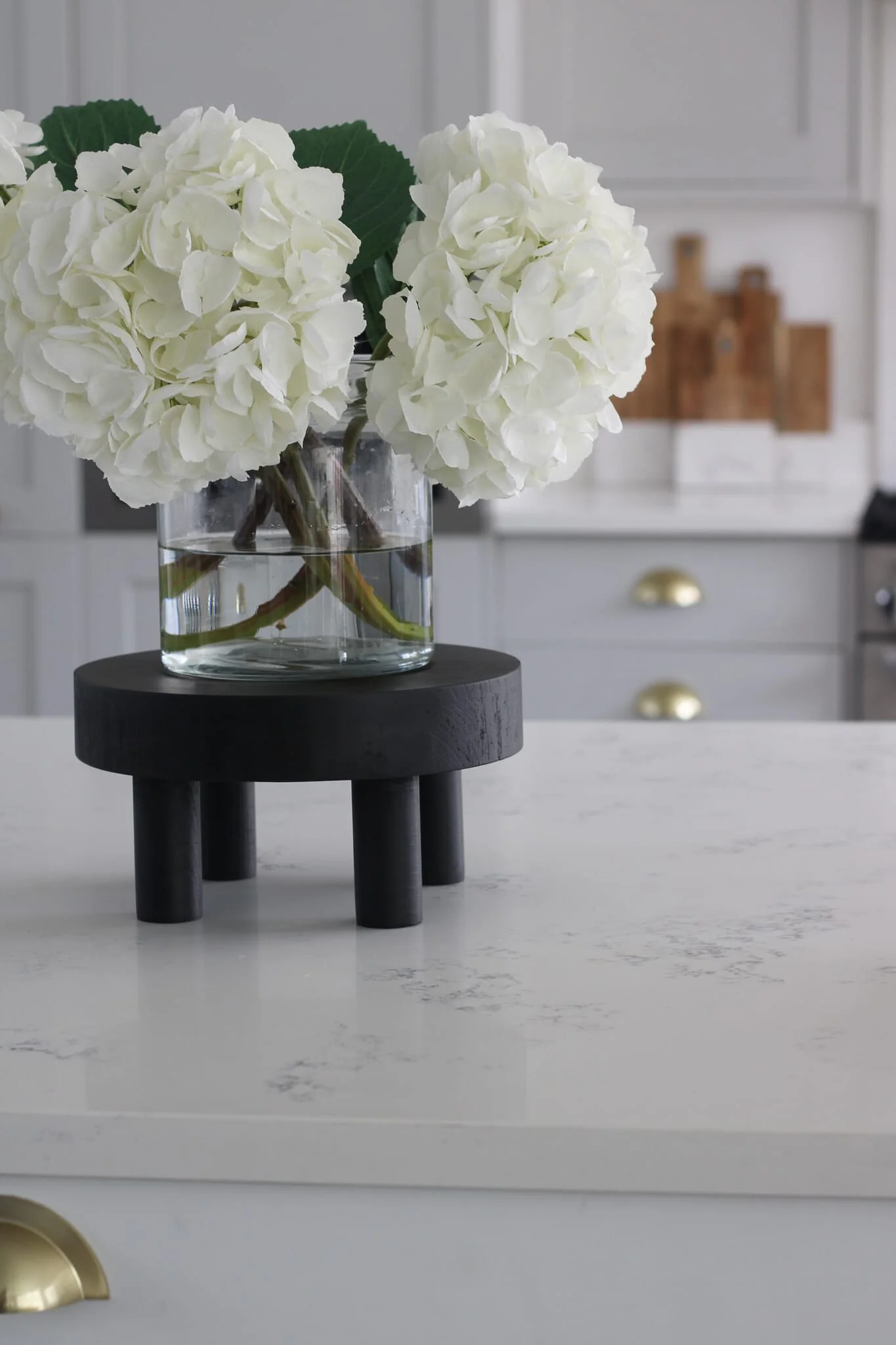 Chunky Paulownia Round Stool-Black - Image 5