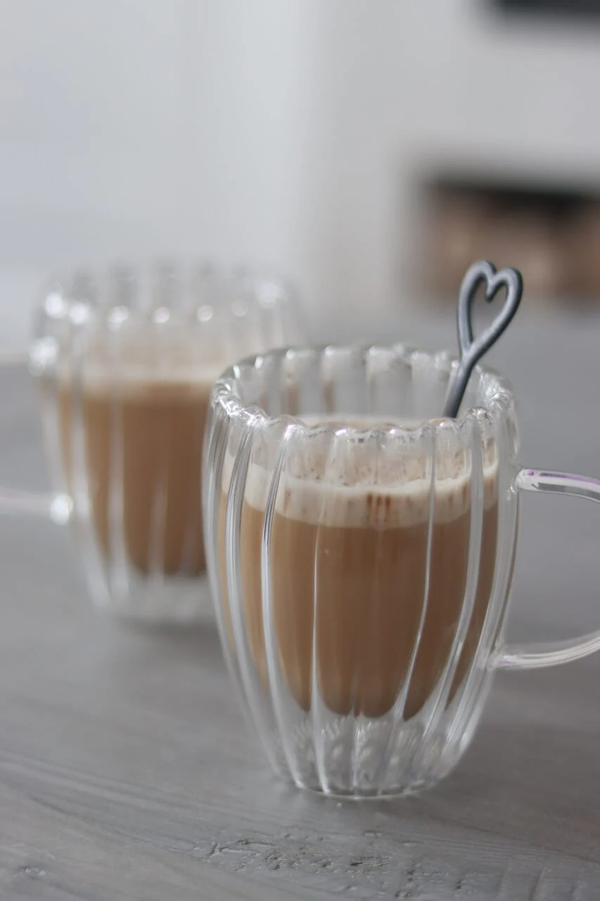 Double Walled Glass Mug Set - 2 Piece – Bubble - Image 3