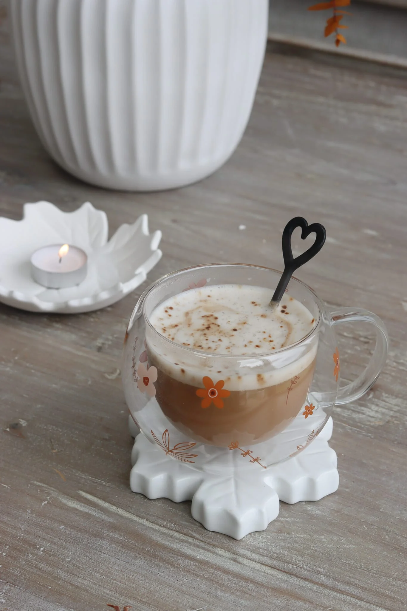 Double Walled Glass - Autumn Mug - Image 2