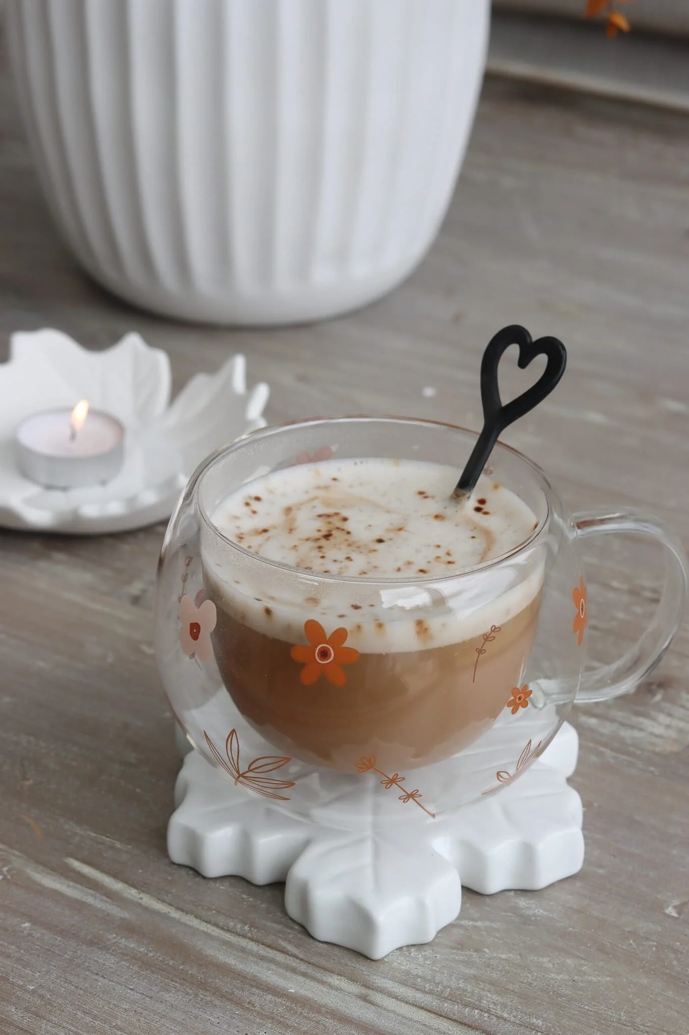 Double Walled Glass - Autumn Mug - Image 4
