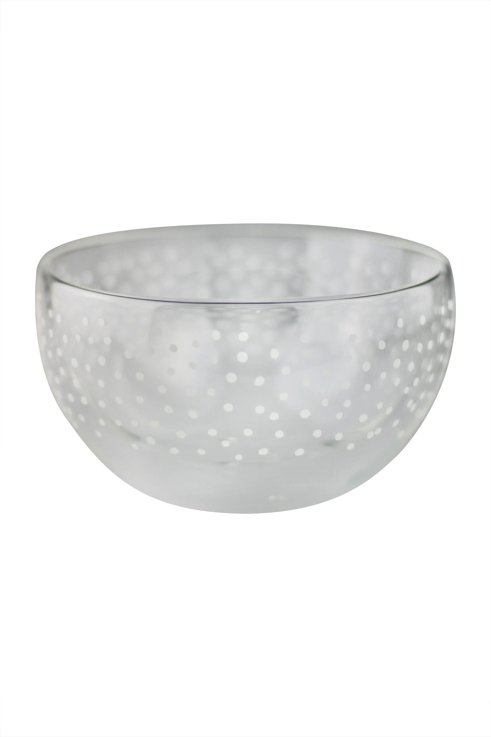 Double Wall Glass Bowl - White/Cosmos - Image 4