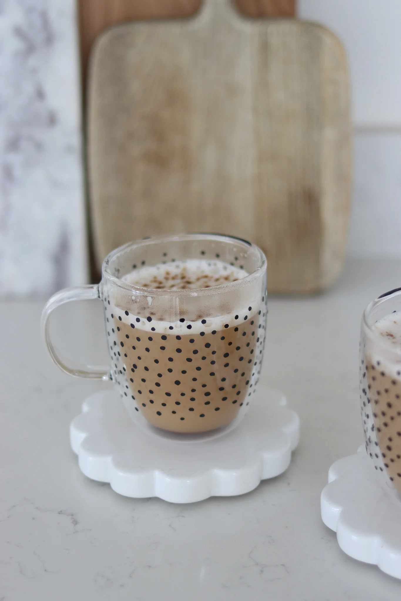 Double Walled Glass Mug Set - 2 piece - Cosmos/Black - Image 2