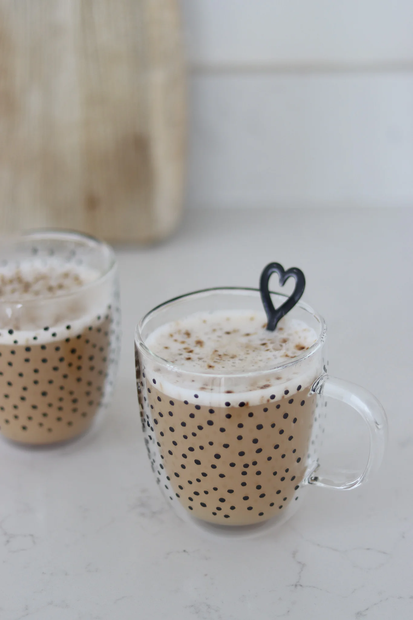 Double Walled Glass Mug Set - 2 piece - Cosmos/Black - Image 4