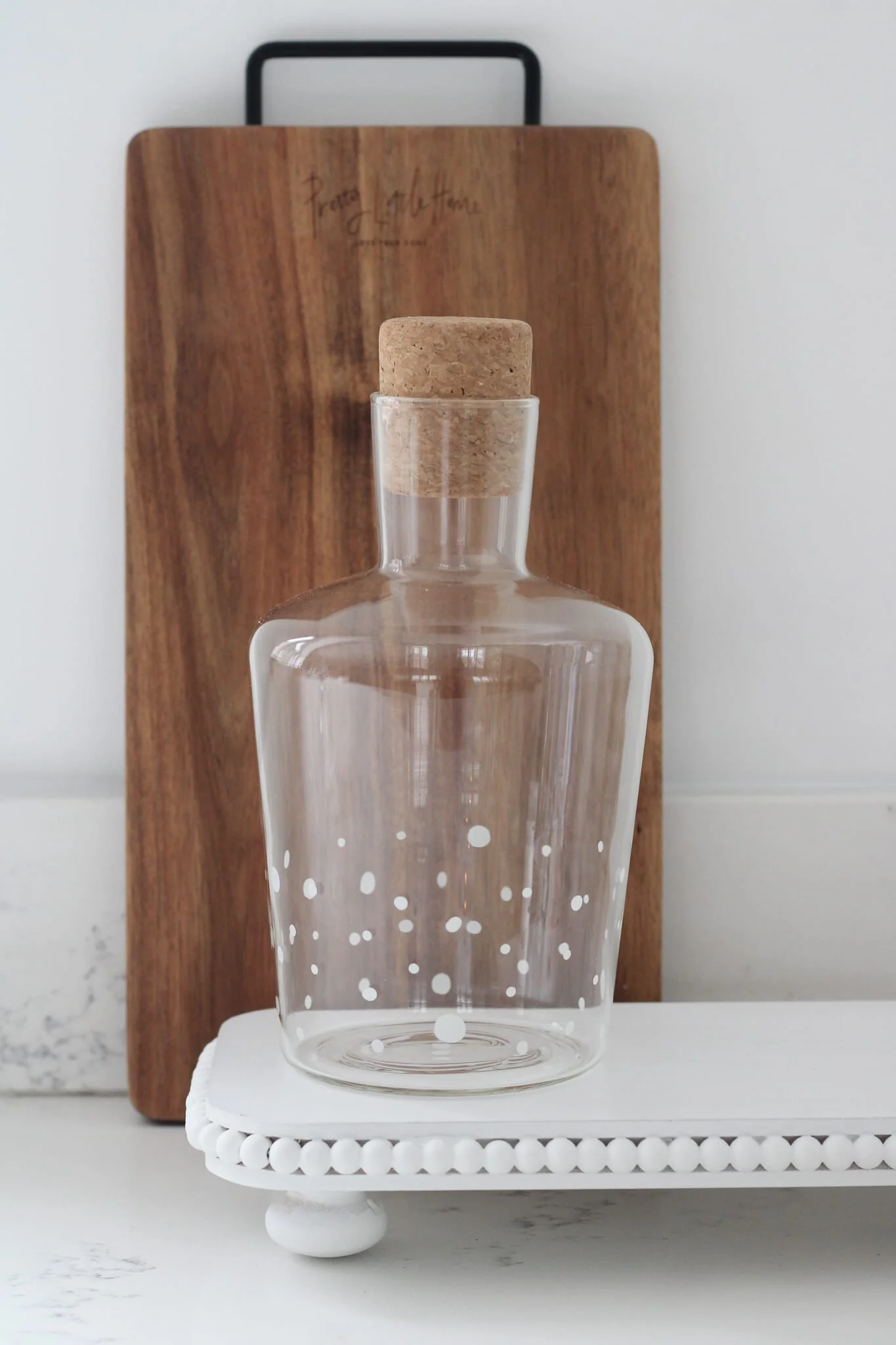 Glass Carafe With Cork - Dots