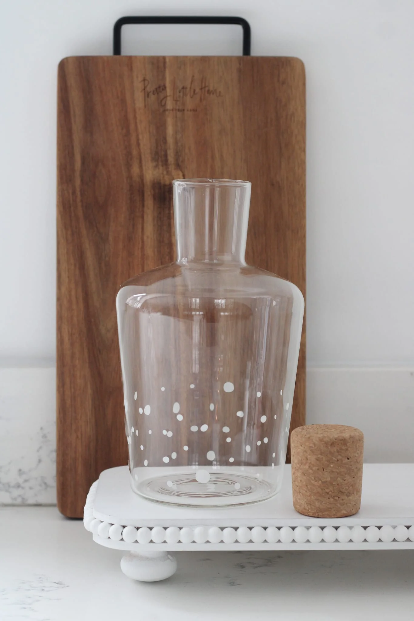 Glass Carafe With Cork - Dots - Image 2