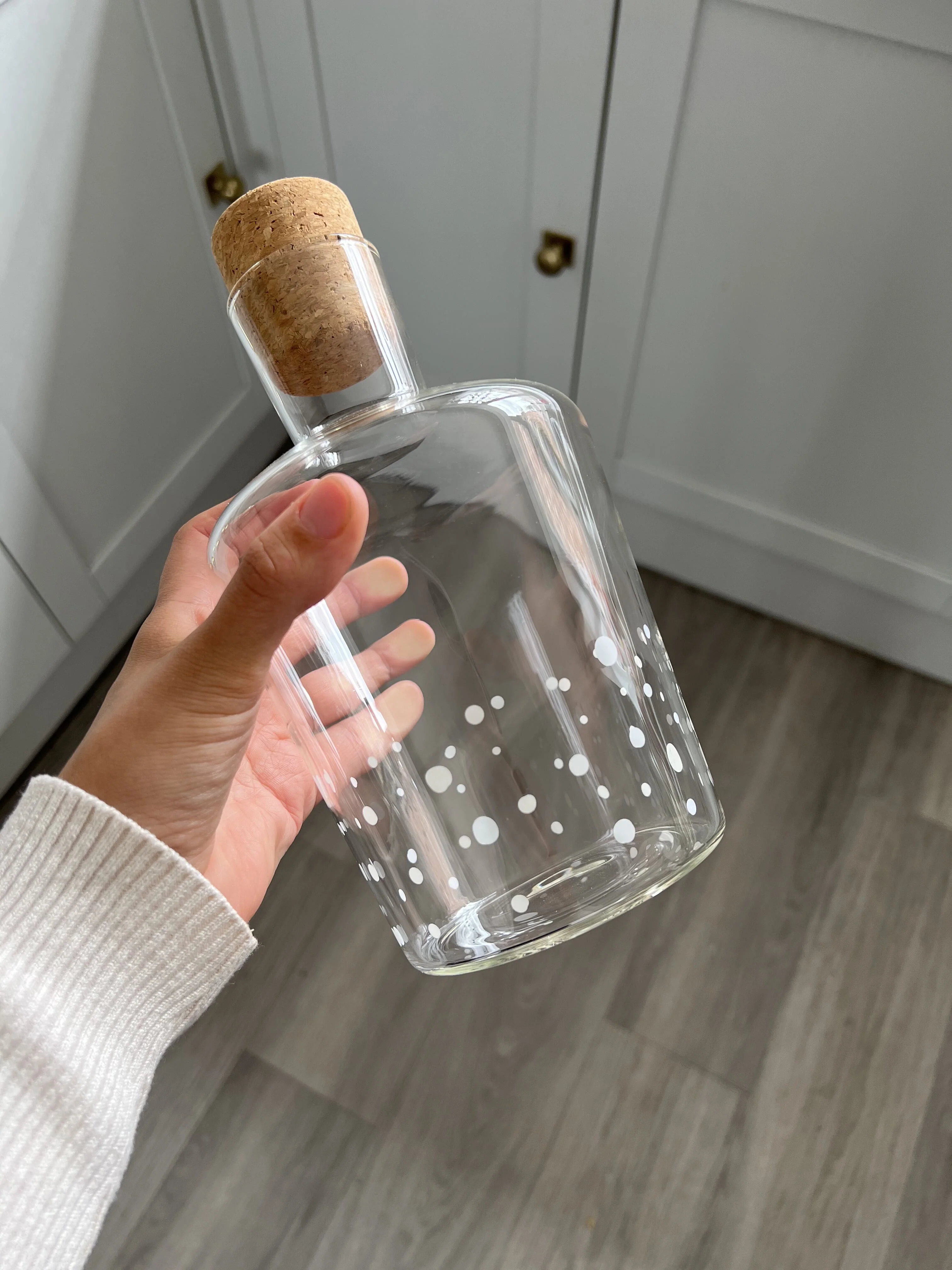 Glass Carafe With Cork - Dots - Image 3
