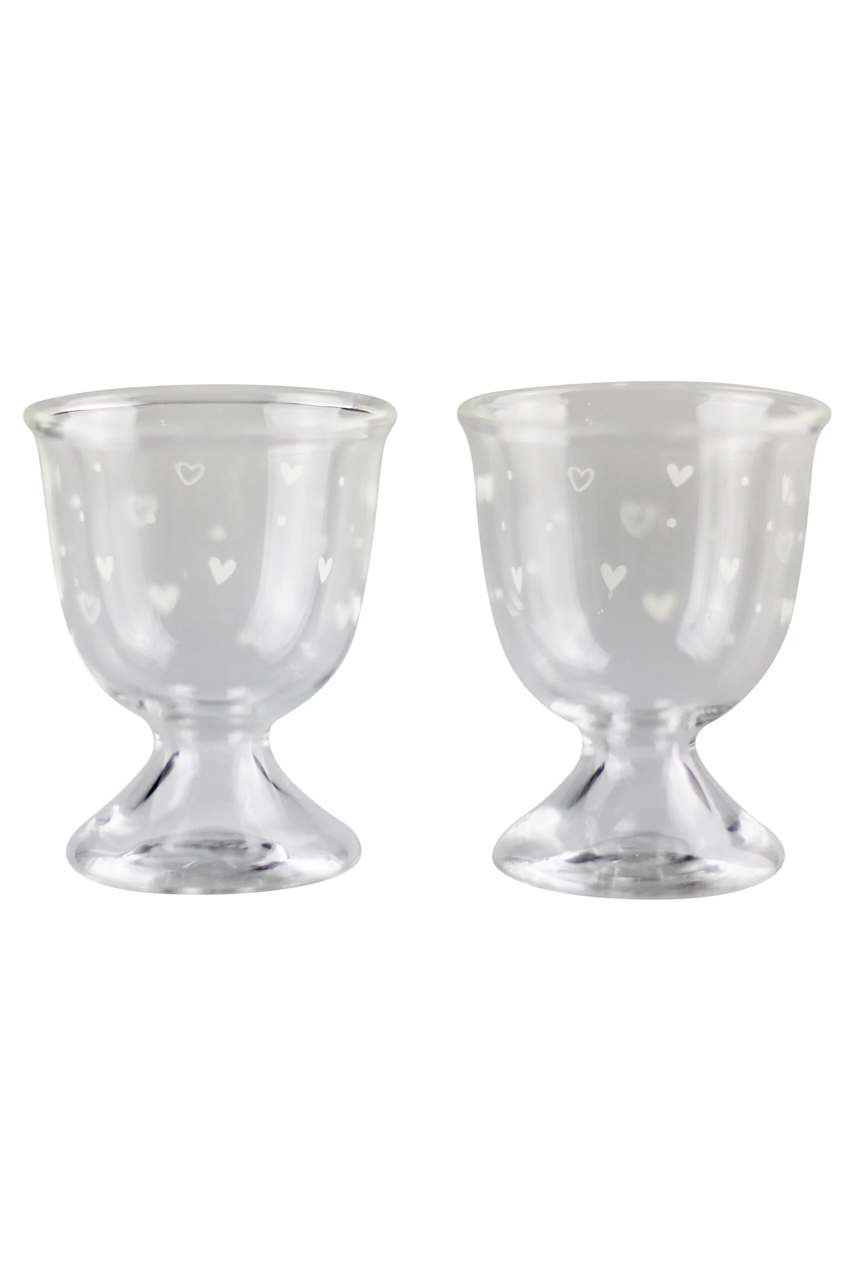 Egg Holder - White/Hearts Dots 2 Pc Set