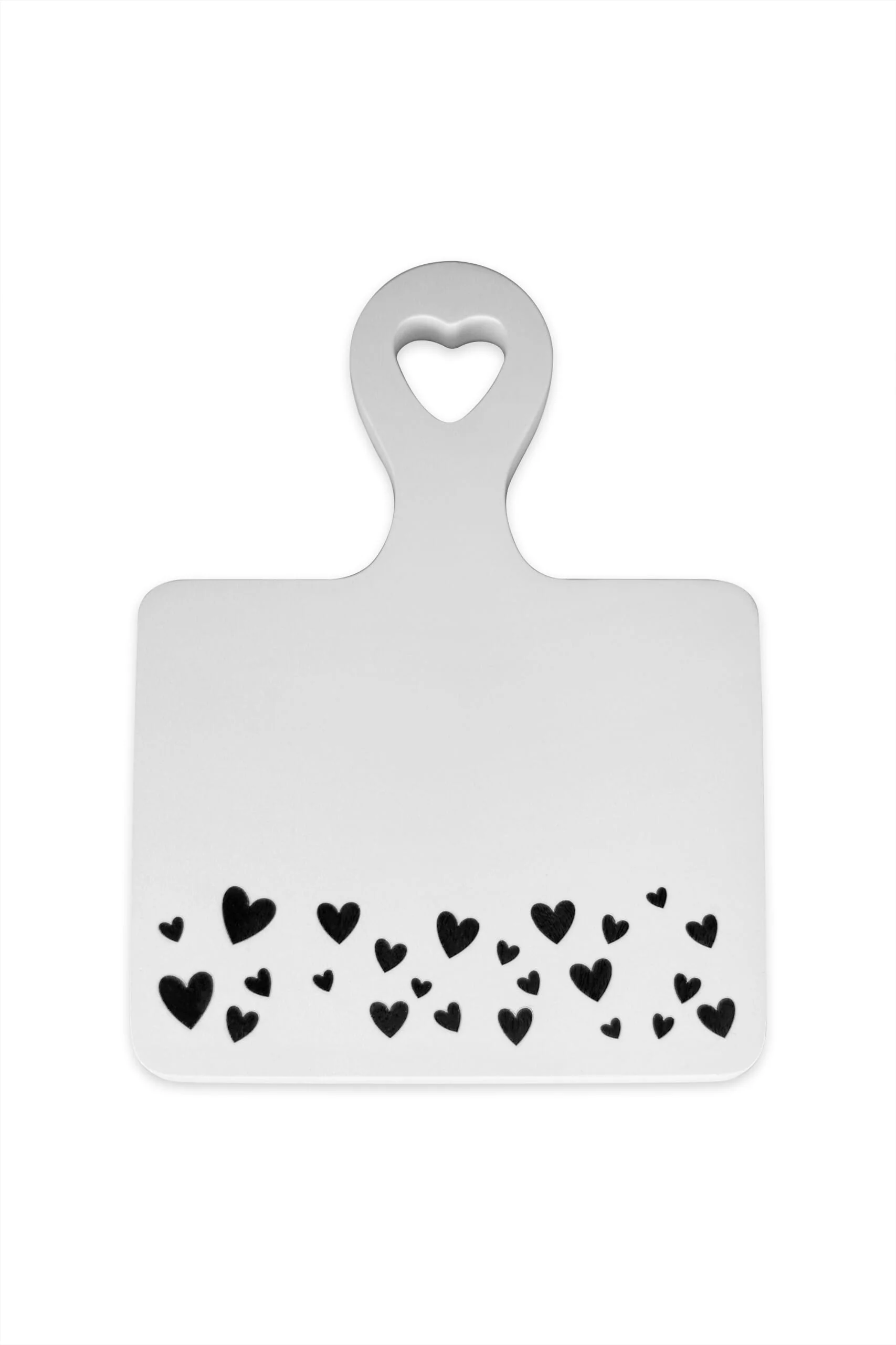 Engraved Heart Square Wooden Coaster - Small White - Image 3