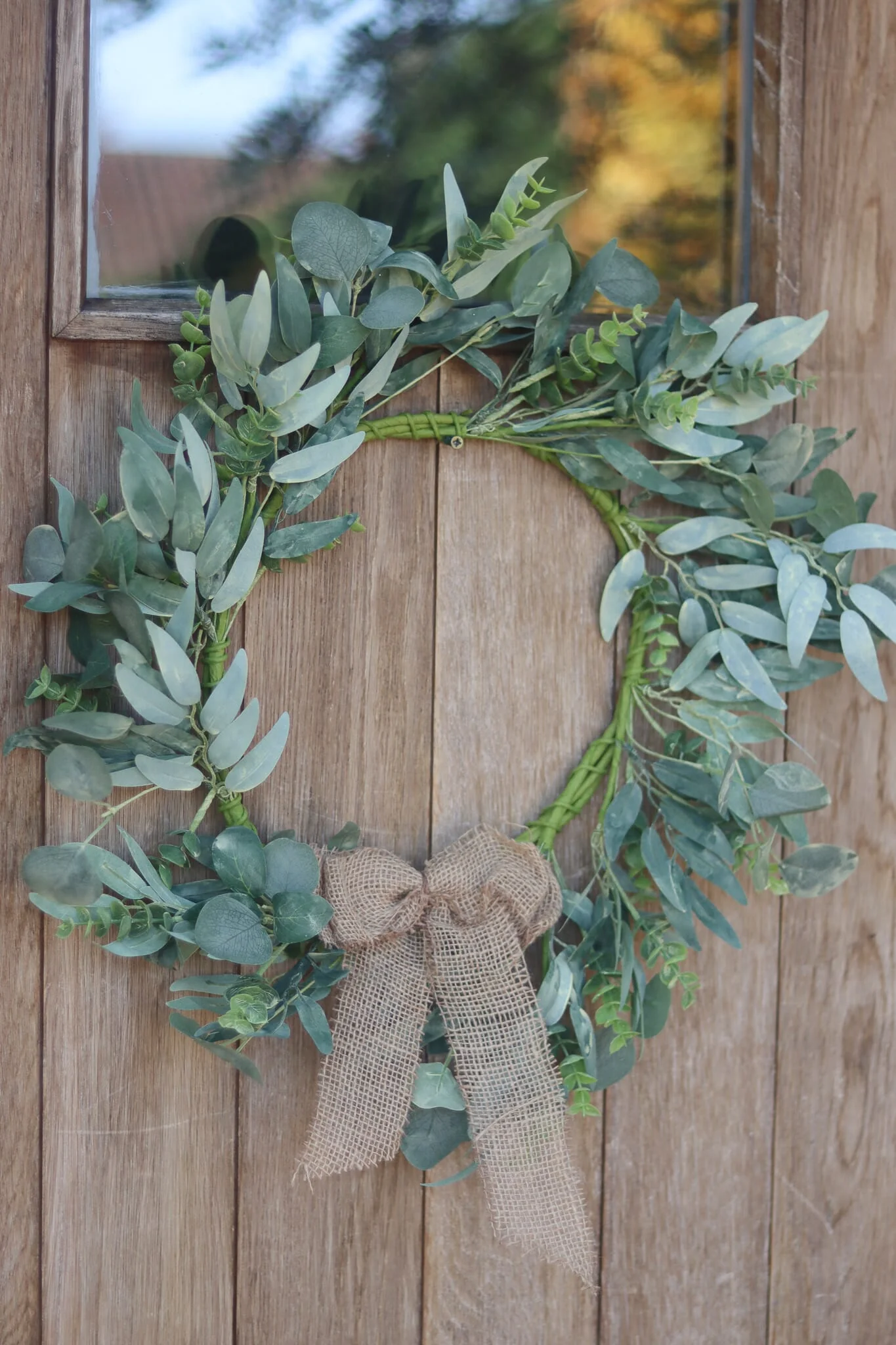 Christmas Wreath - Eucalyptus Bow - Image 3