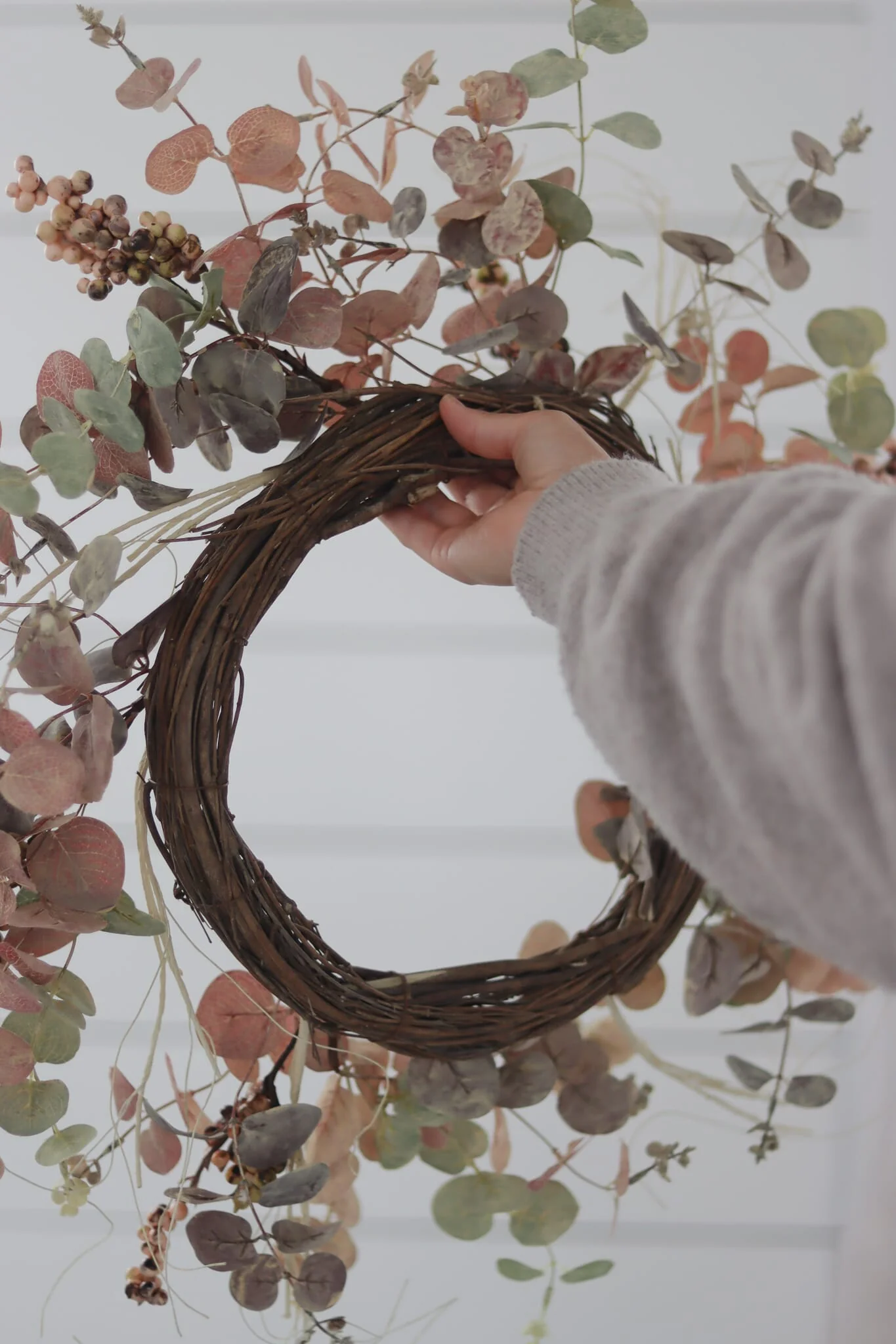 Light Eucalyptus Berries -  Autumn Wreath - Image 4
