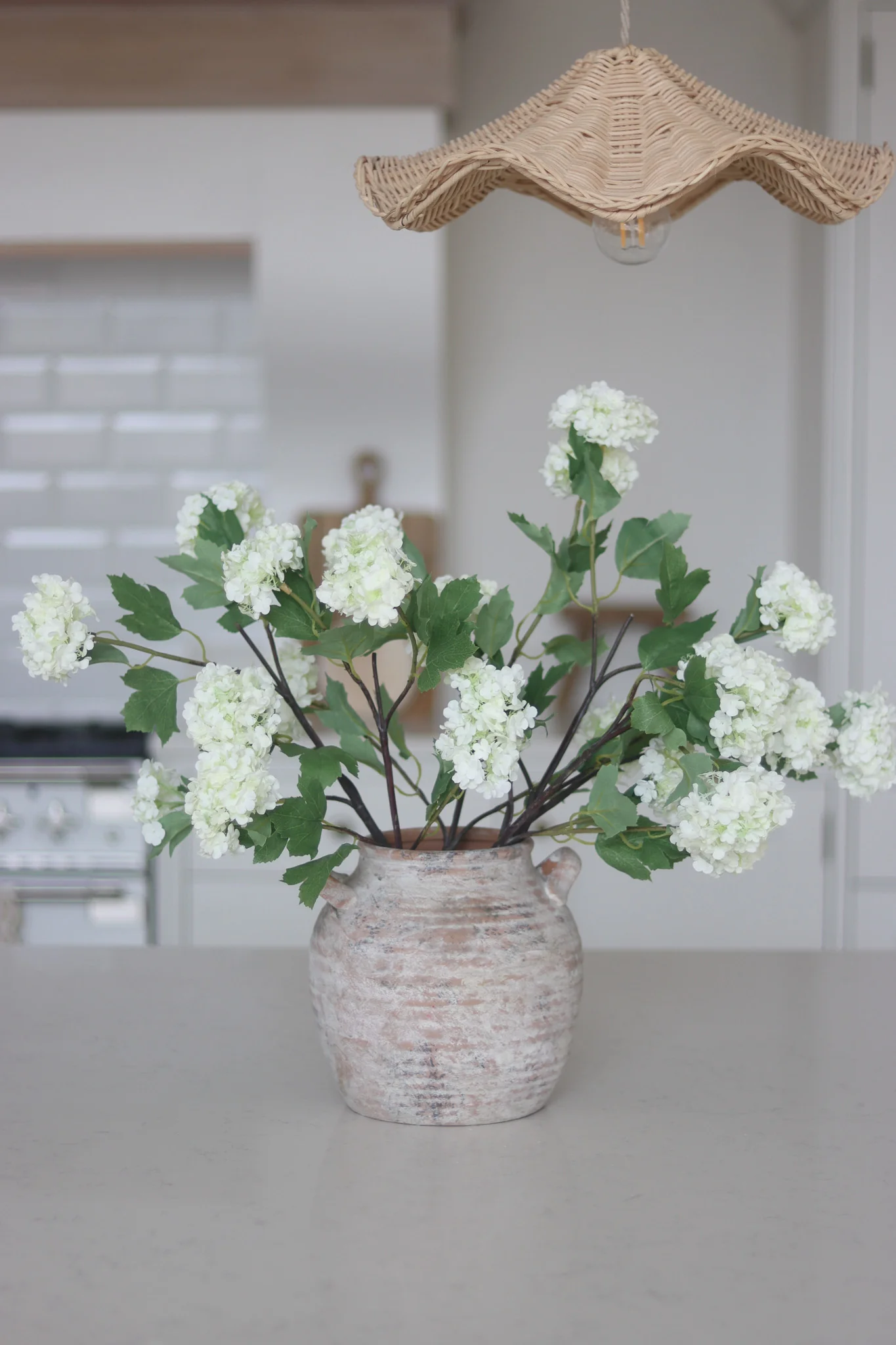 Faux Flowers - White Viburnum - Image 3
