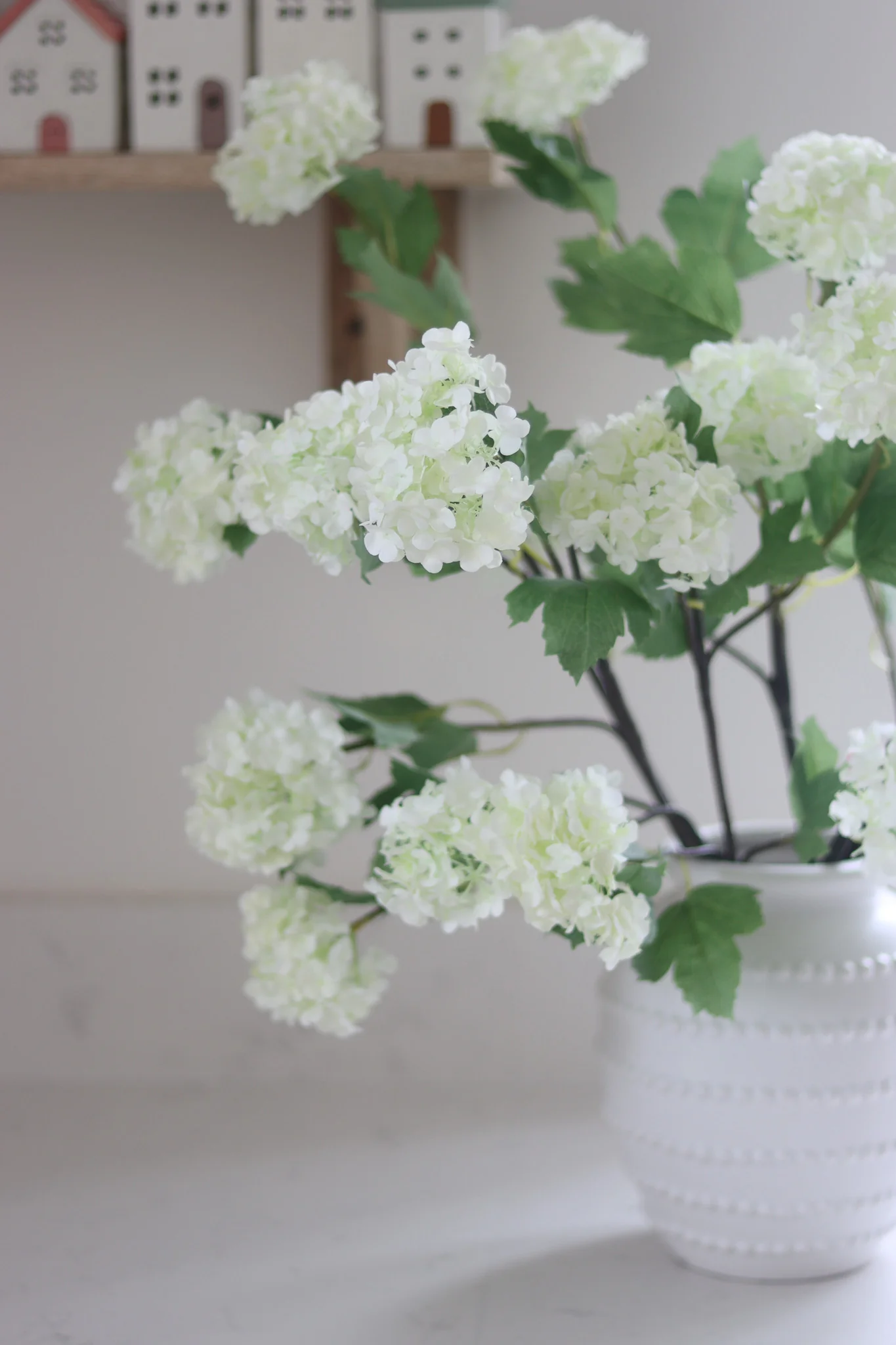 Faux Flowers - White Viburnum - Image 4