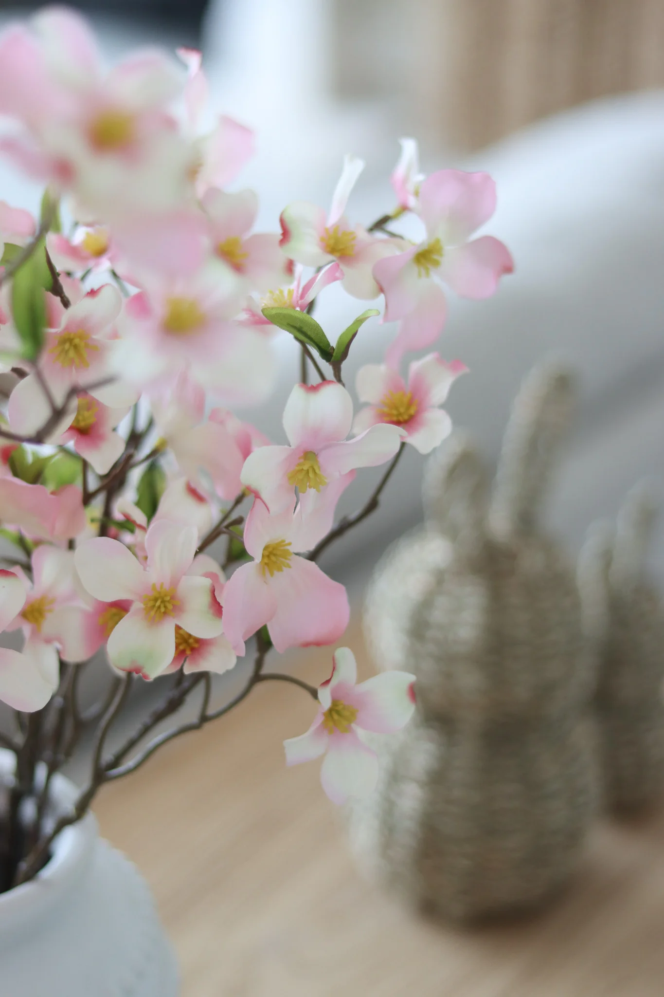 Faux Flowers - Pink Dogwood Spray - Image 3