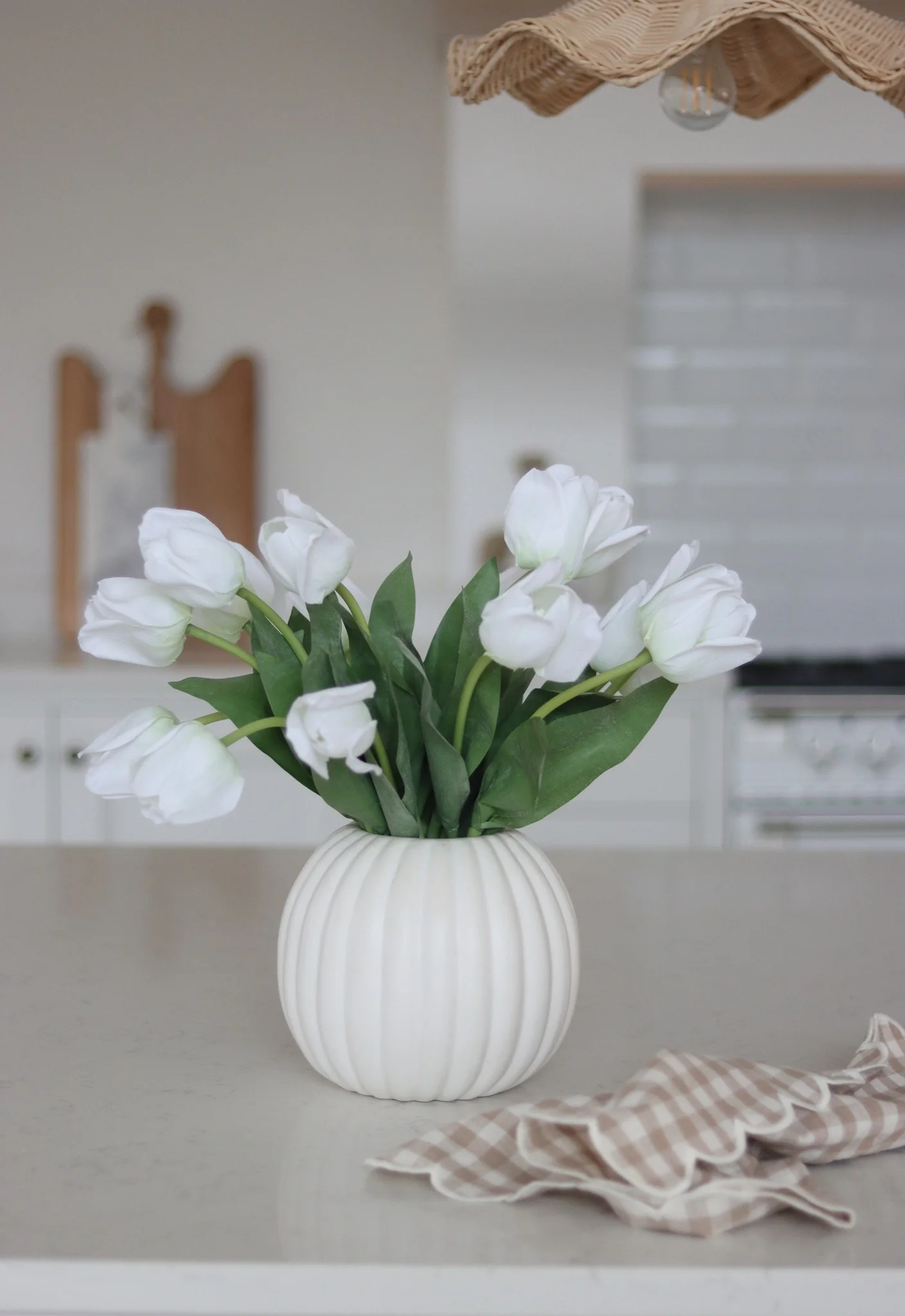 Faux Flowers - White Tulip - Image 4