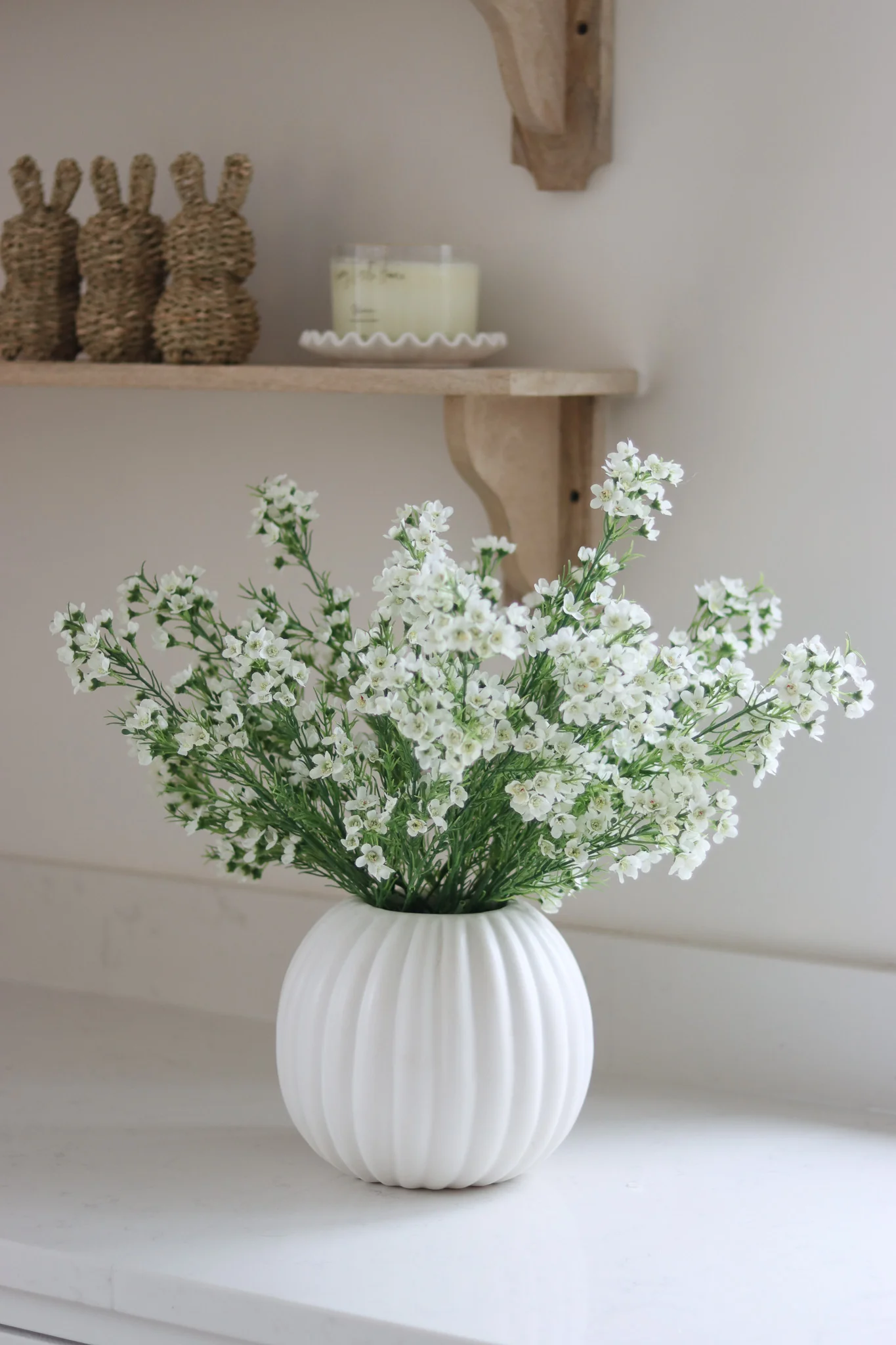 Faux Flowers - White Wintersweet Spray - Image 5