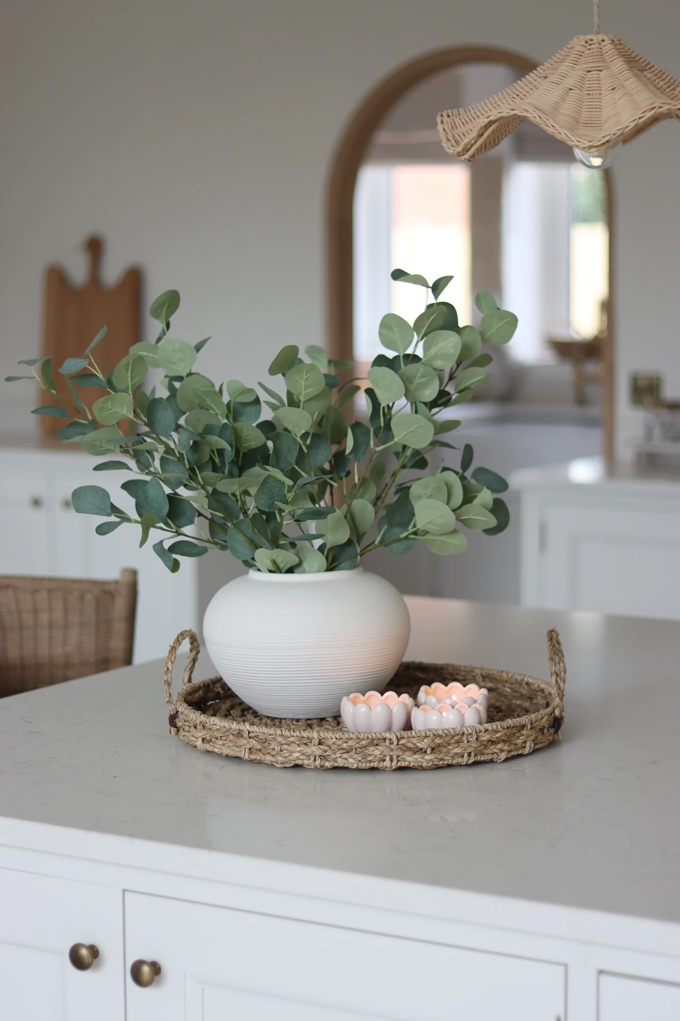 Faux Flowers - Silver Dollar Eucalyptus Spray - Image 3
