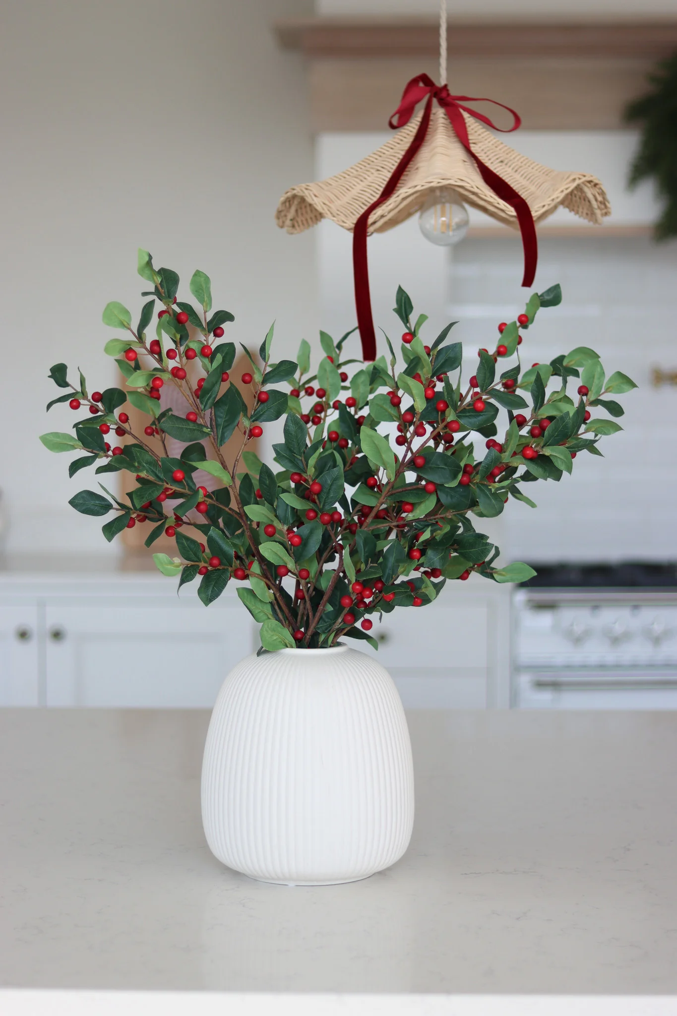 Faux Flowers - Red Berry Stem - Image 5