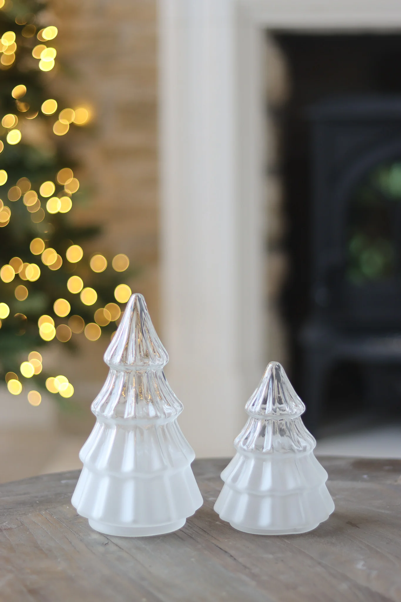 Frosted Glass Tree Set