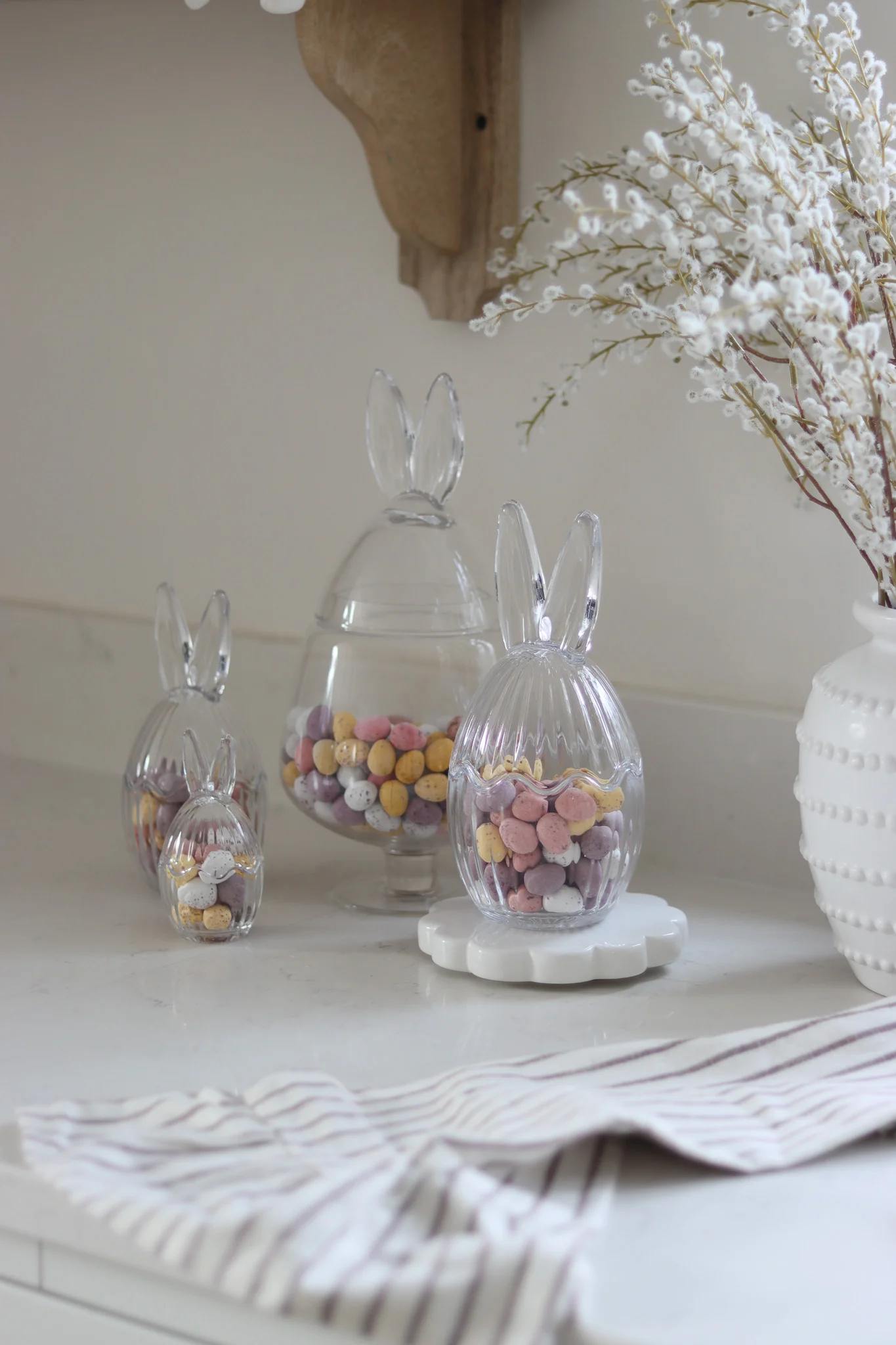 Glass Bunny Jar Bundle Fluted & Plain - Image 2