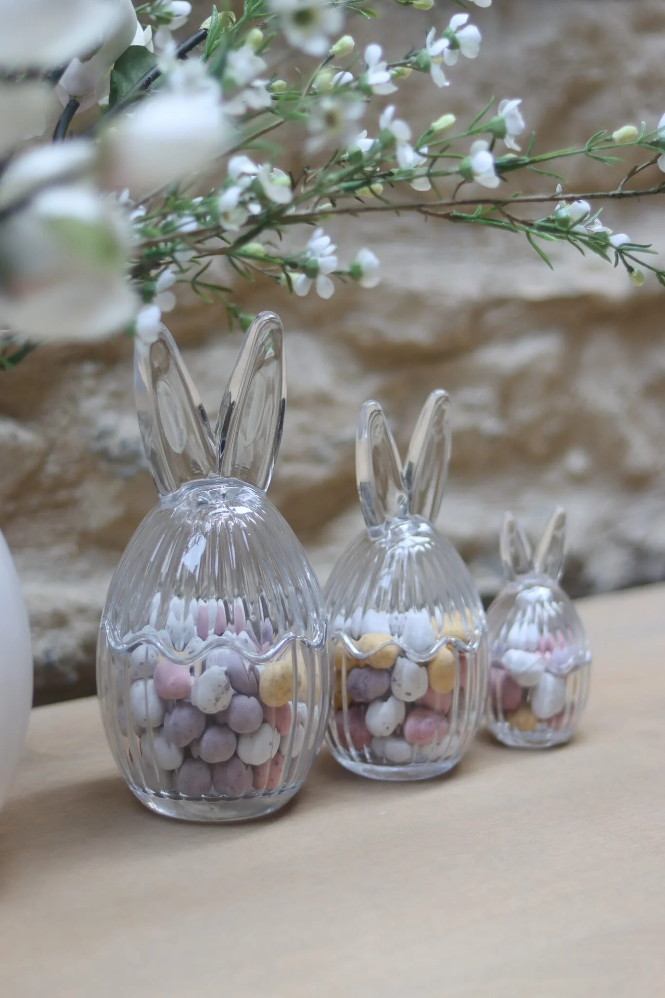 Glass Bunny Jar Set - Fluted - Image 3
