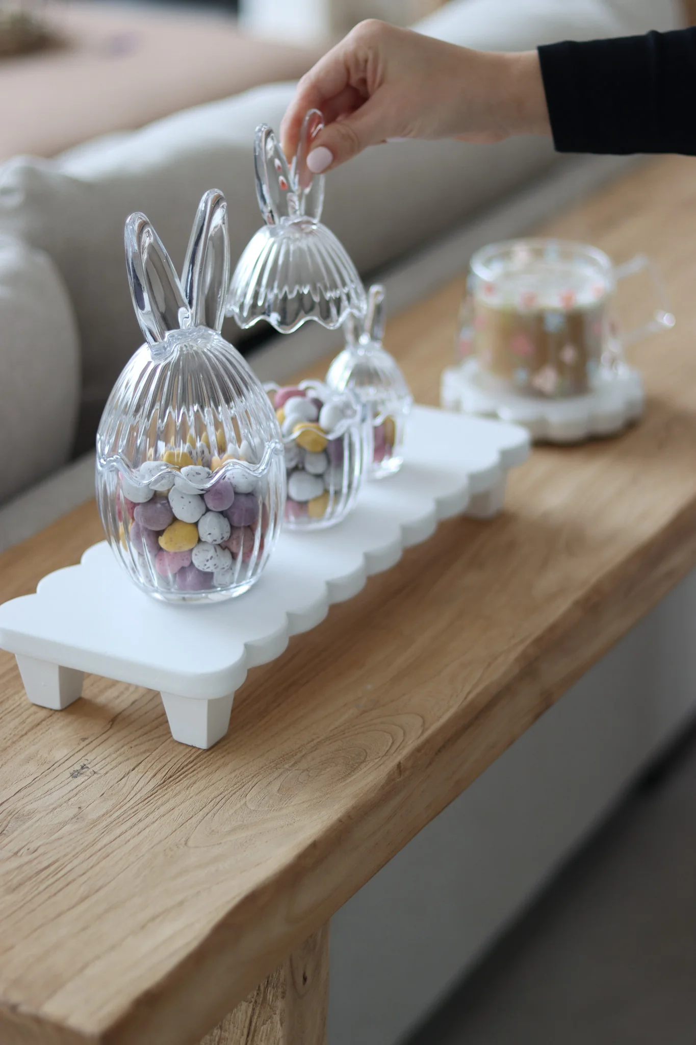 Glass Bunny Jar Set - Fluted - Image 7