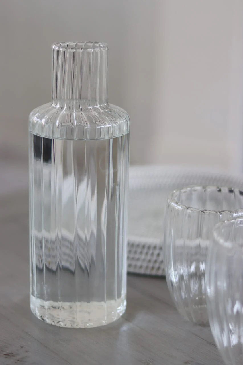 Glass Carafe - Rippled - Image 4