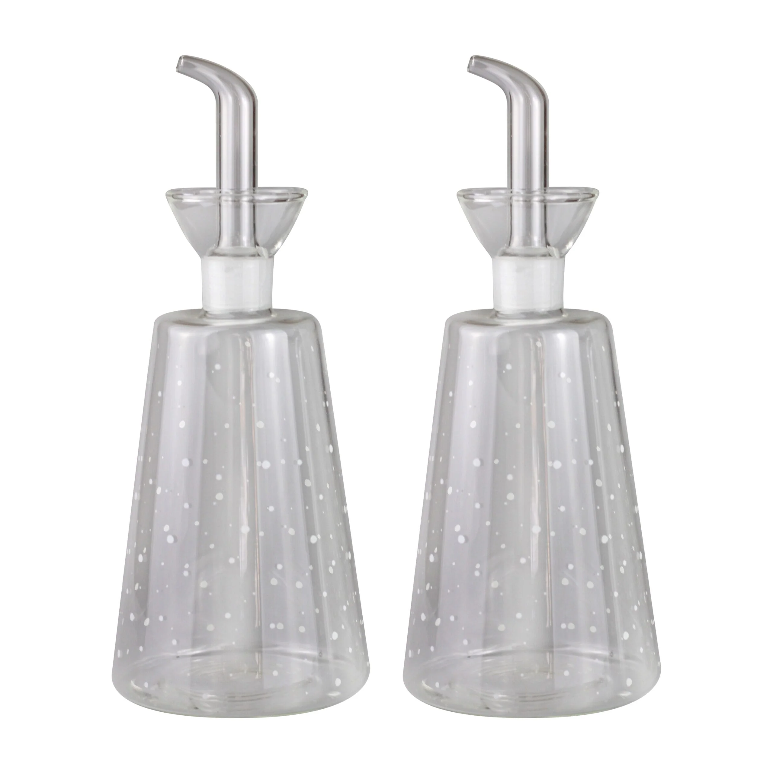 Glass Oil & Vinegar Bottles - White Polka Dots/Small - Image 4