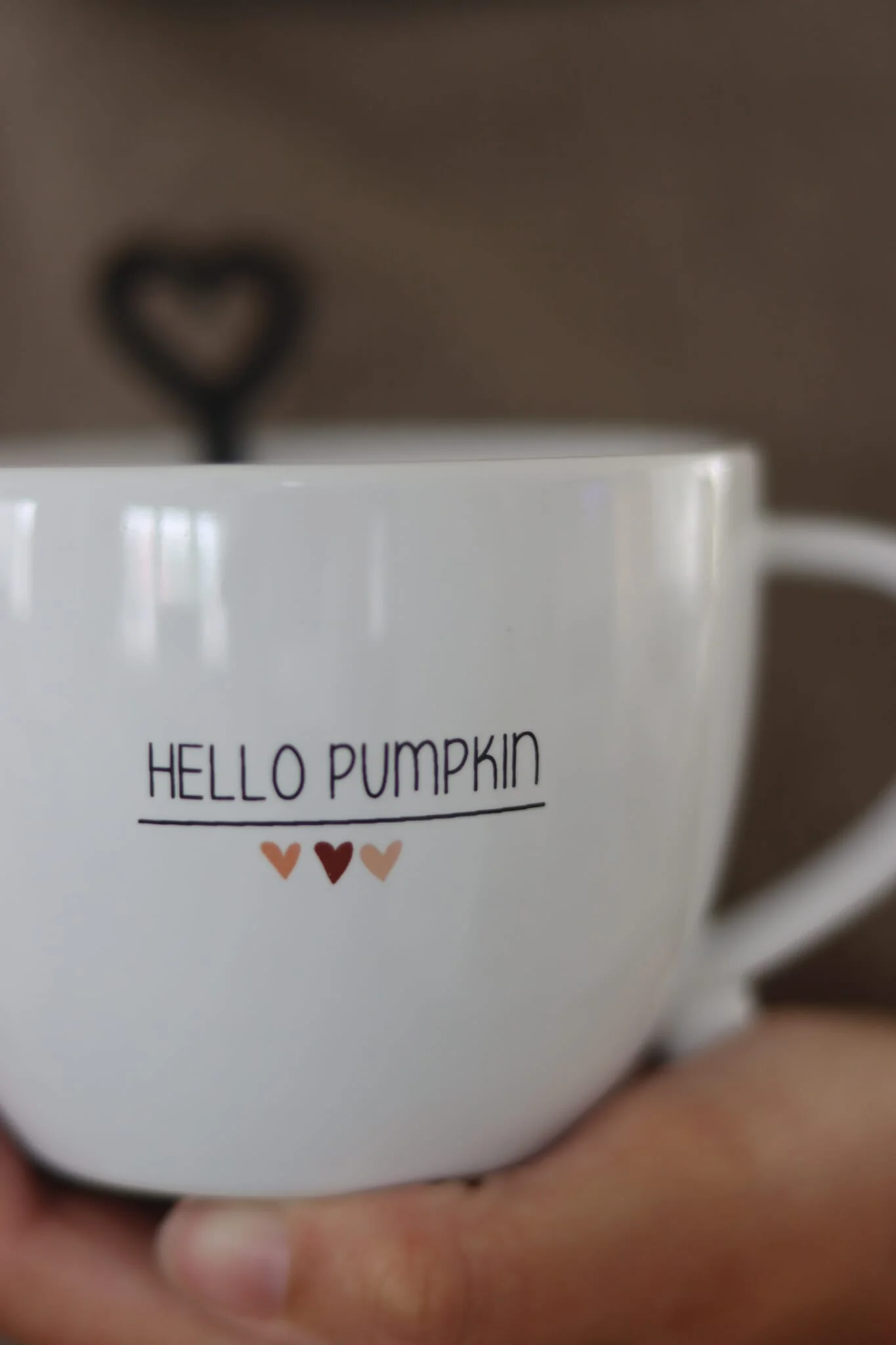 Heart Handled Mug - Hello Pumpkin - Image 3