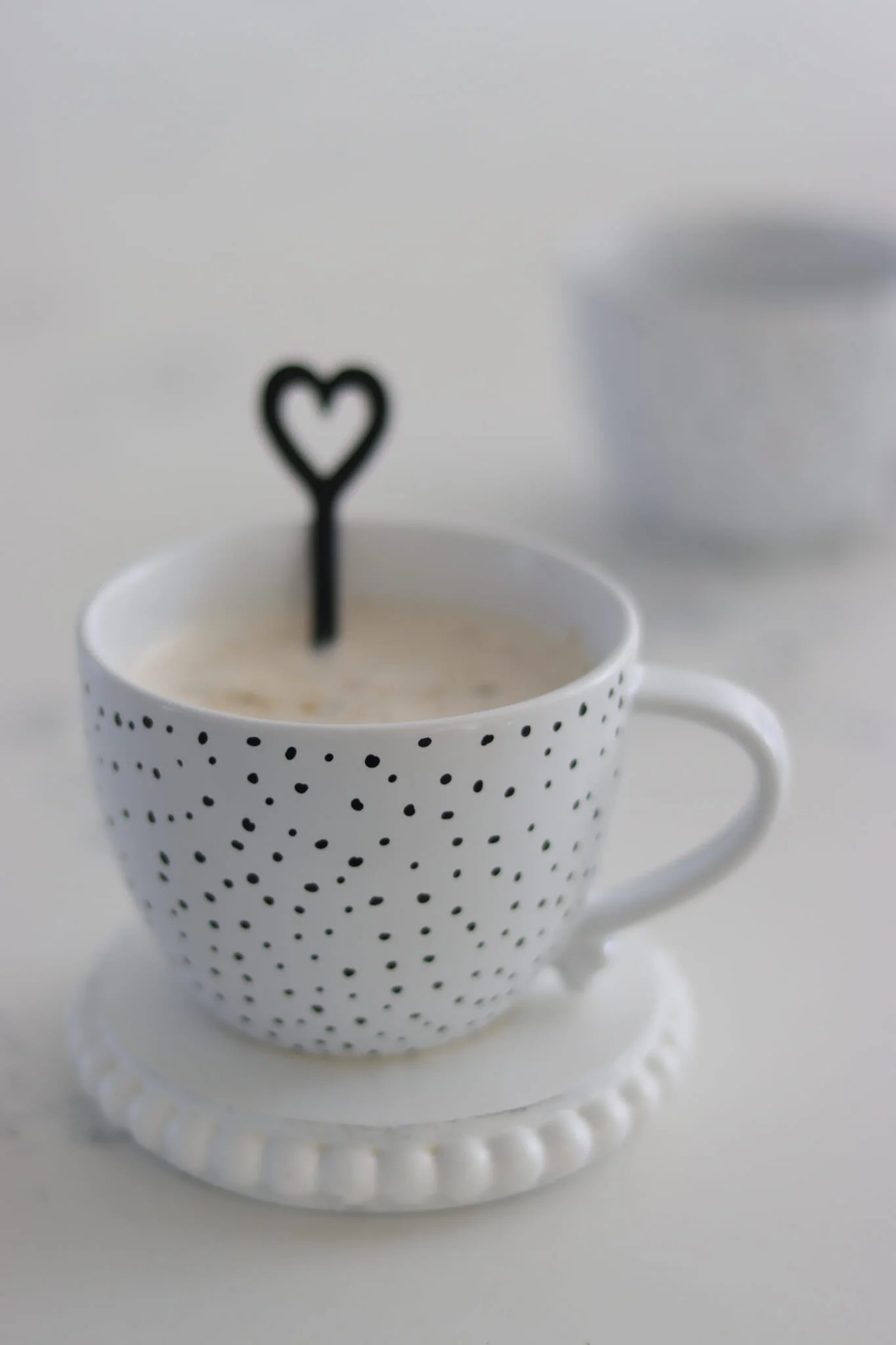 Heart Handled Ceramic Mug - Dots - Image 3