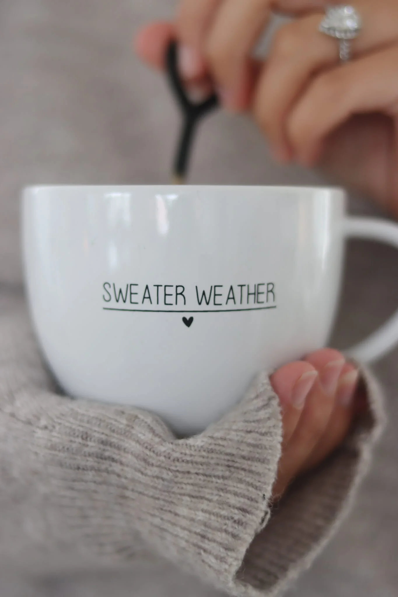 Heart Handled Mug - Sweater Weather
