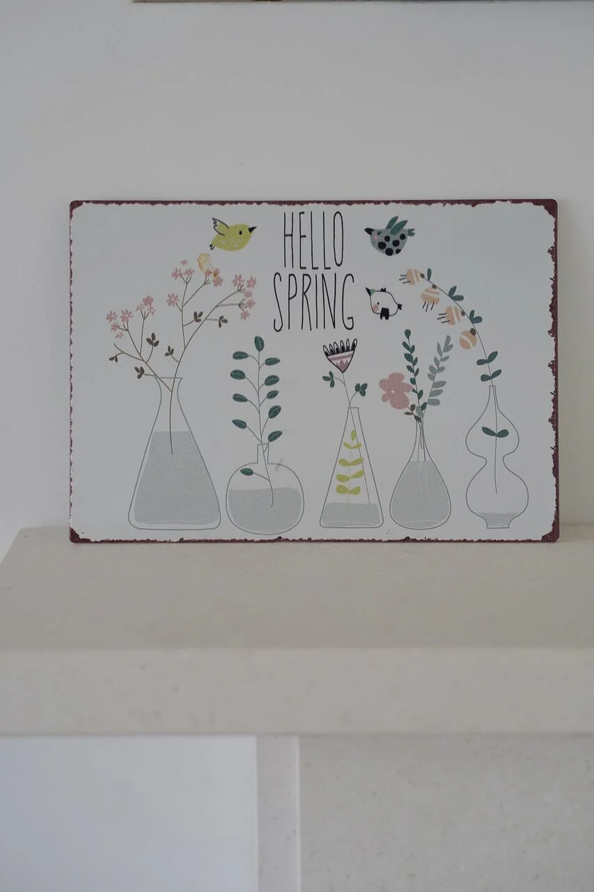 Hello Spring Metal Sign - Image 4