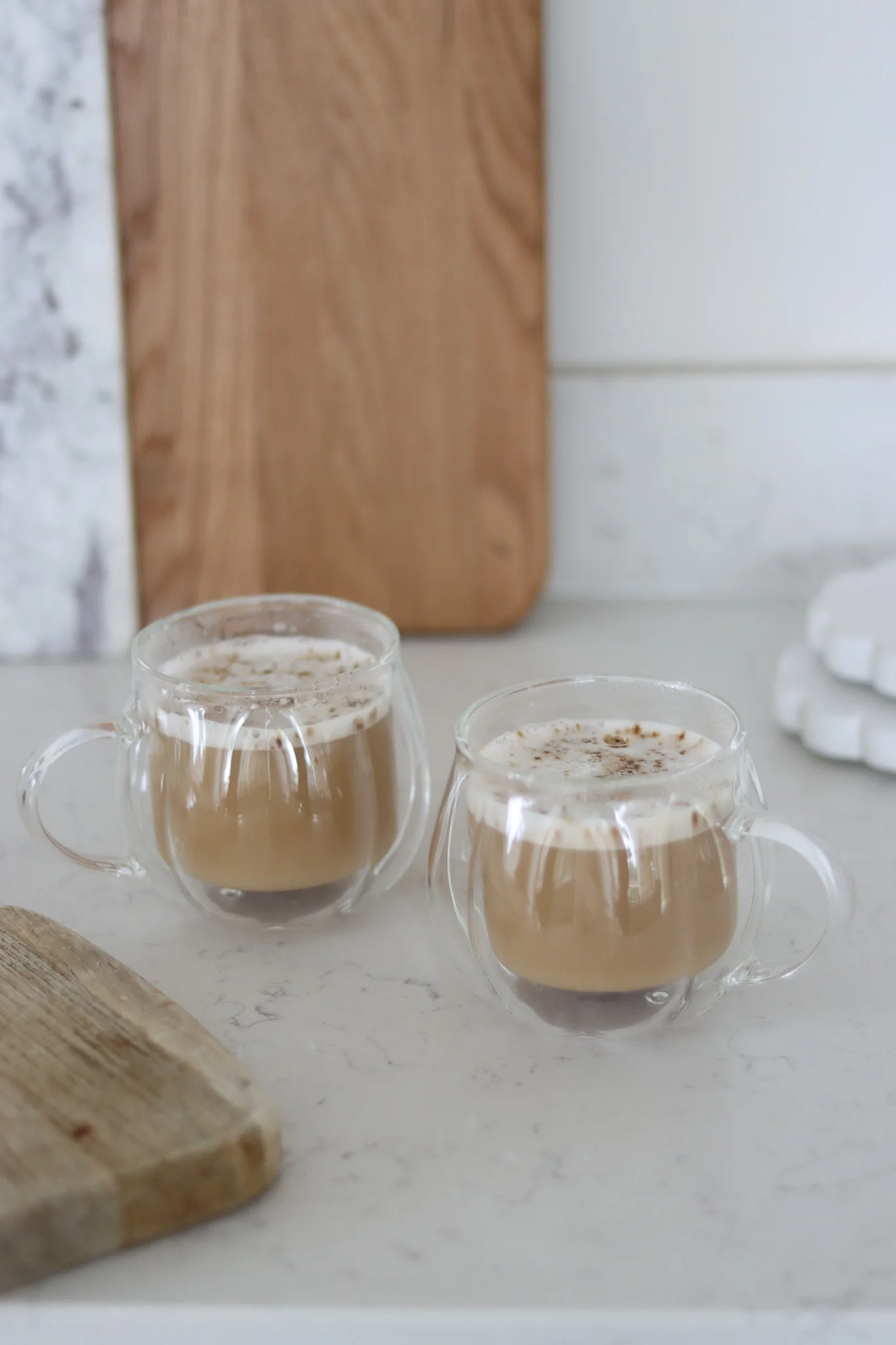 Large Double Walled Glass Mug Set – 2 Piece – Pumpkin Mug - Image 3